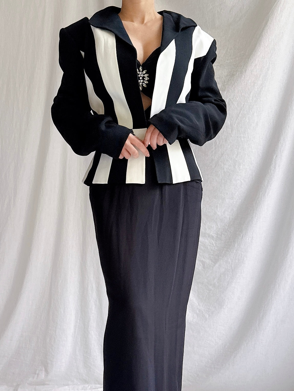 Vintage Alliage Paris Striped Jacket - M/42