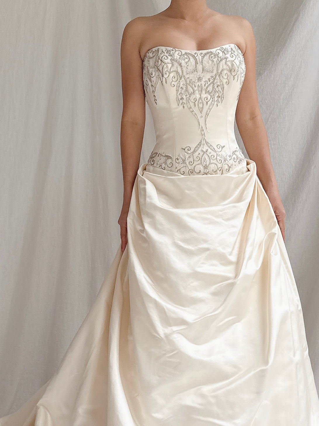 Vintage Sassi Holfold UK Silk Bustier Gown - M/10