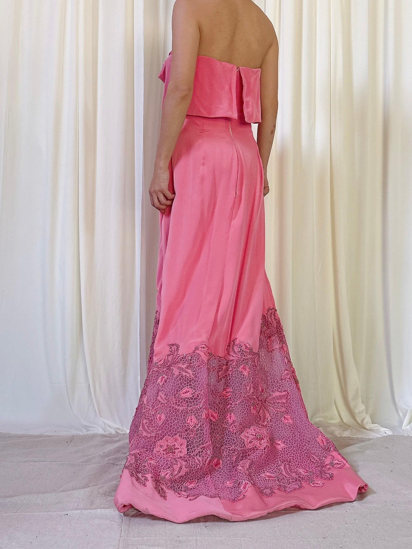 Vintage Pura Seta Pink Dress - FR 48