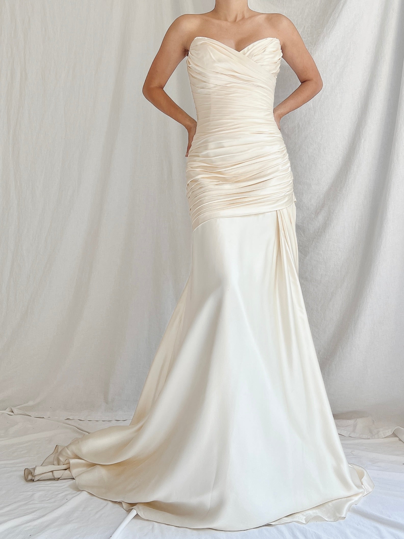 Liancarlo Couture Silk Draped Dress - S/6
