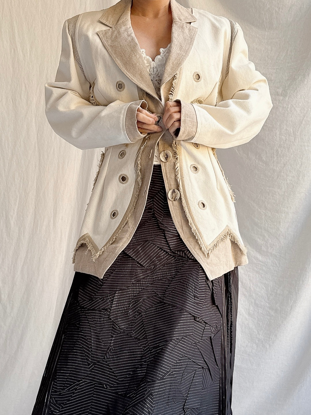 Vintage Patricia Forgeal Linen Jacket - M