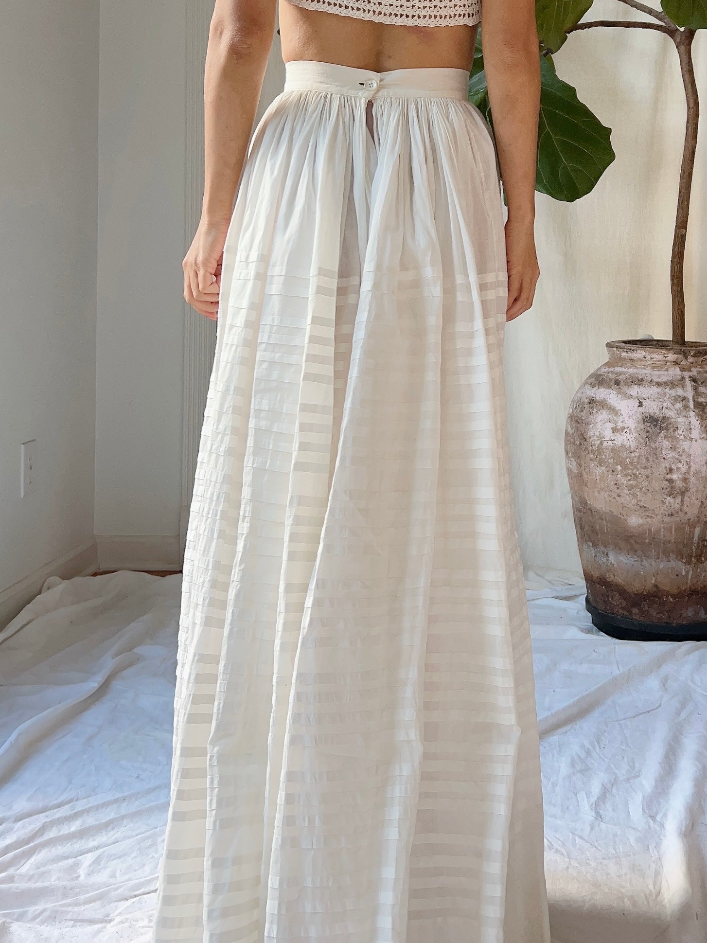 Antique Cotton Skirt - S