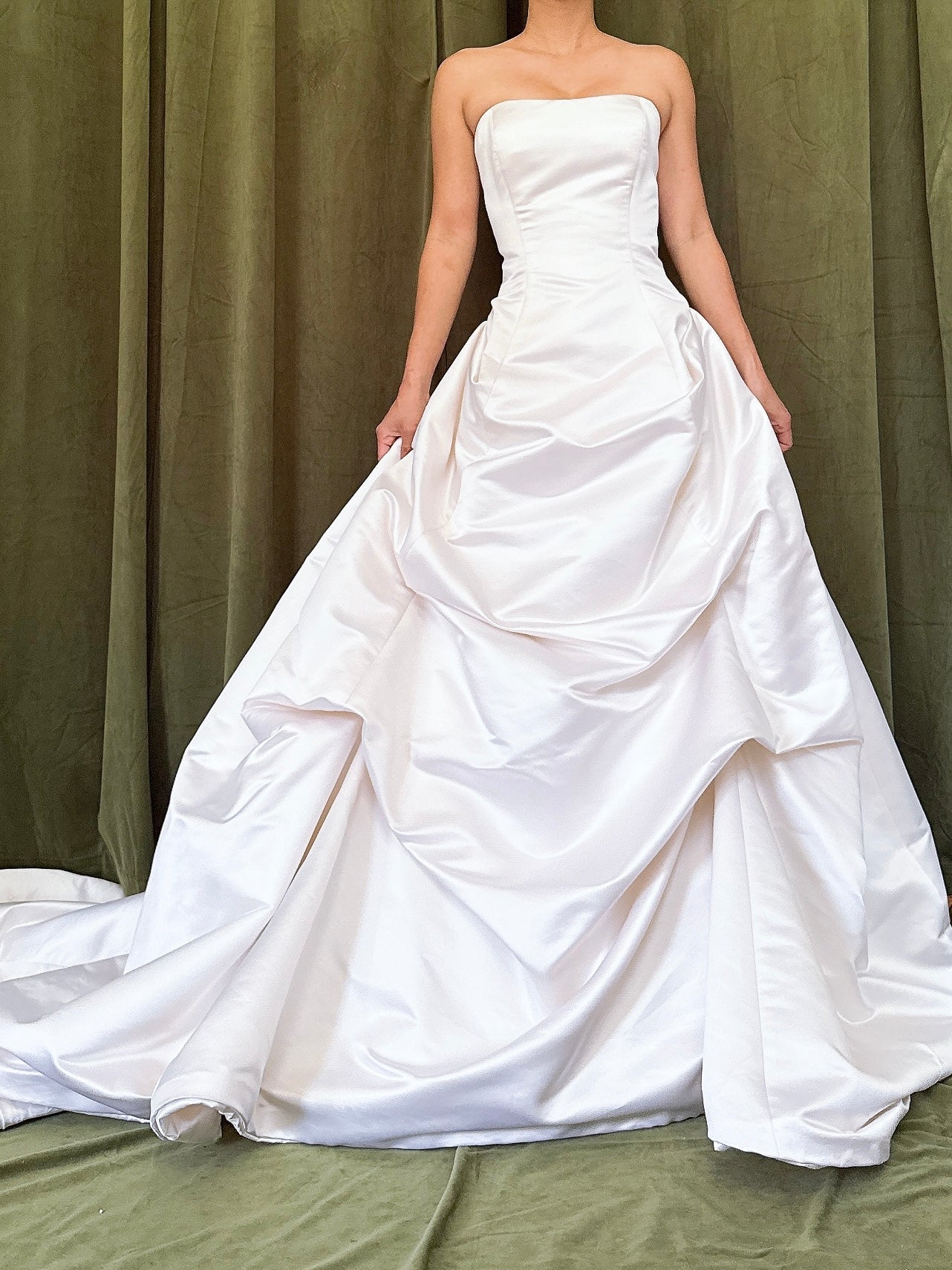 1990s Ulla-Maijia Silk Ruche Gown - M