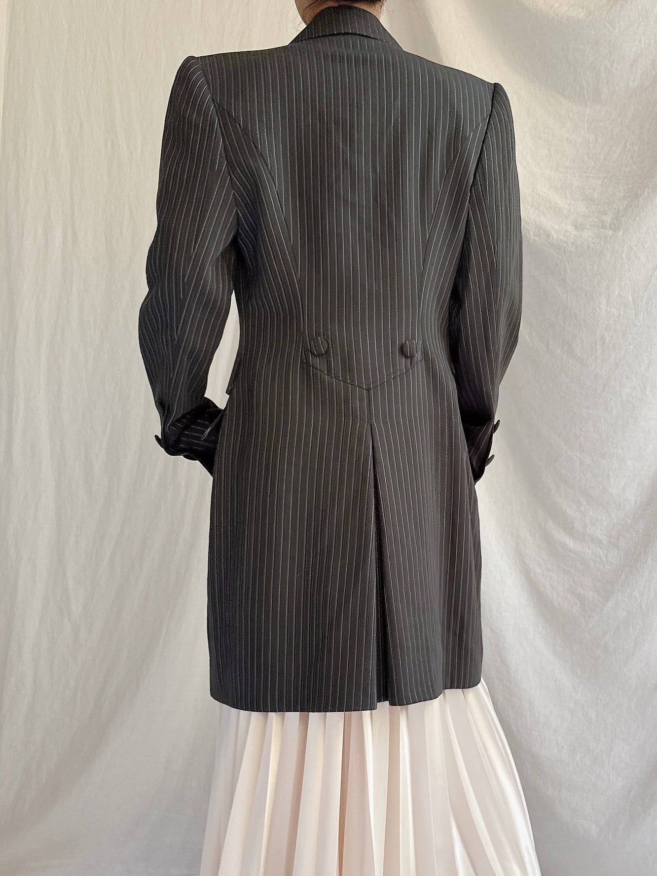 Vintage French Wool Striped Jacket - S/M