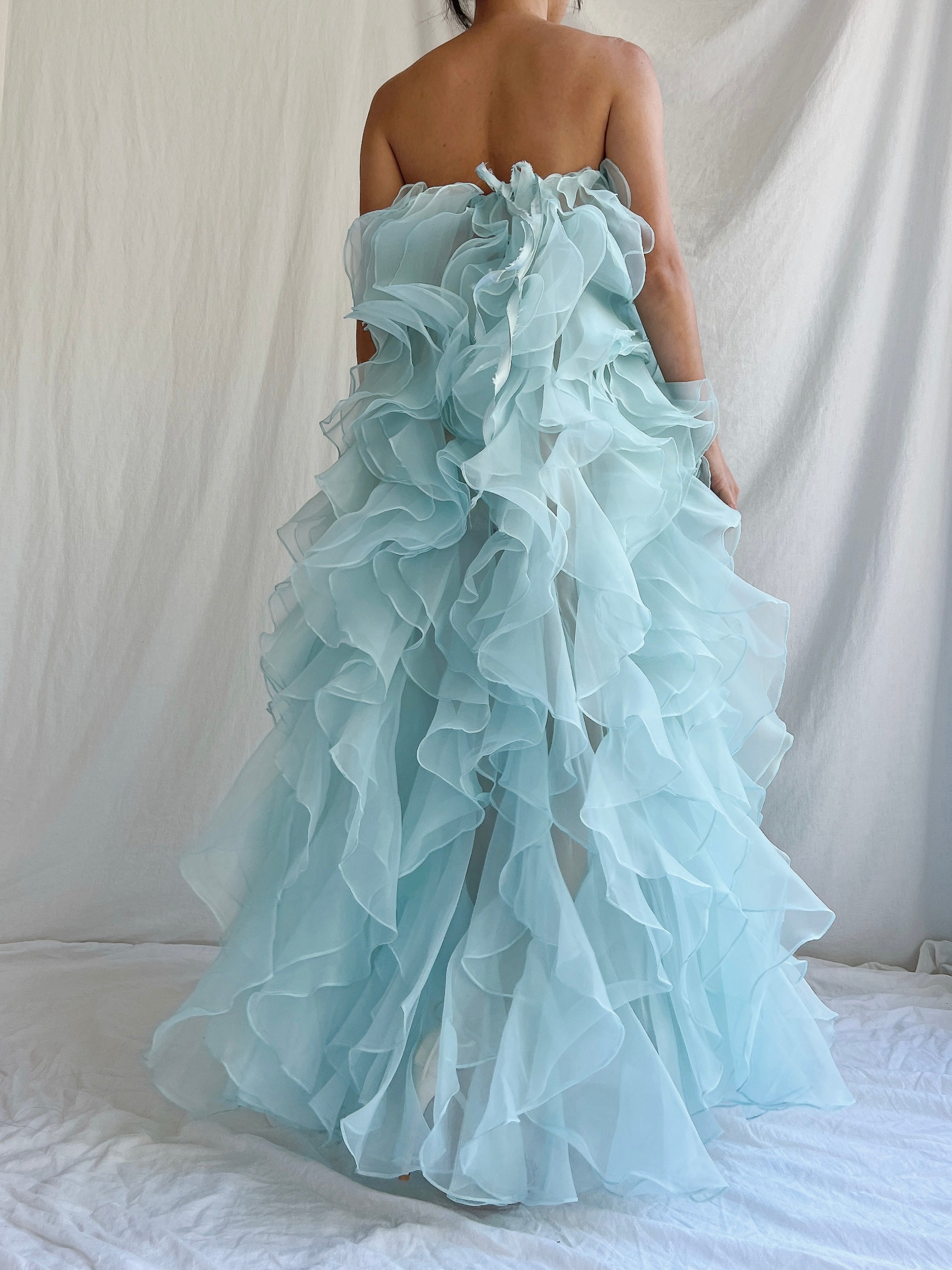 Cyan Ruffle Skirt/Dress - OSFM