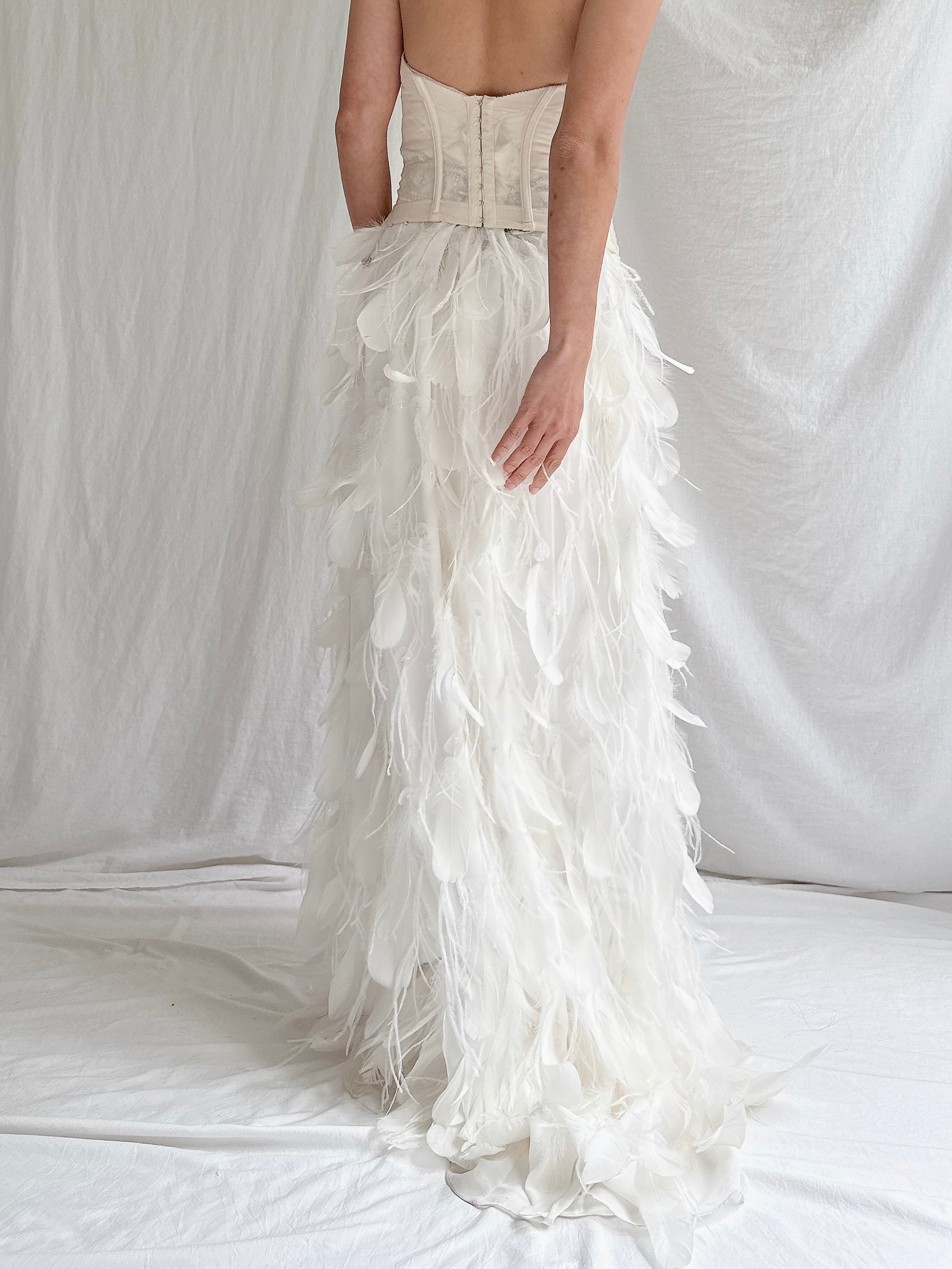 Vintage Feather Skirt - S