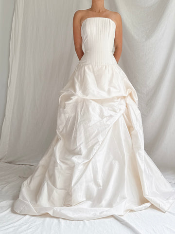 Vintage Jessica McClintock Silk Draped Gown - S/4