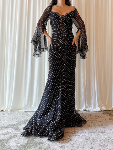 Vintage Belleville Sassoon Polka Dot Dress - UK16