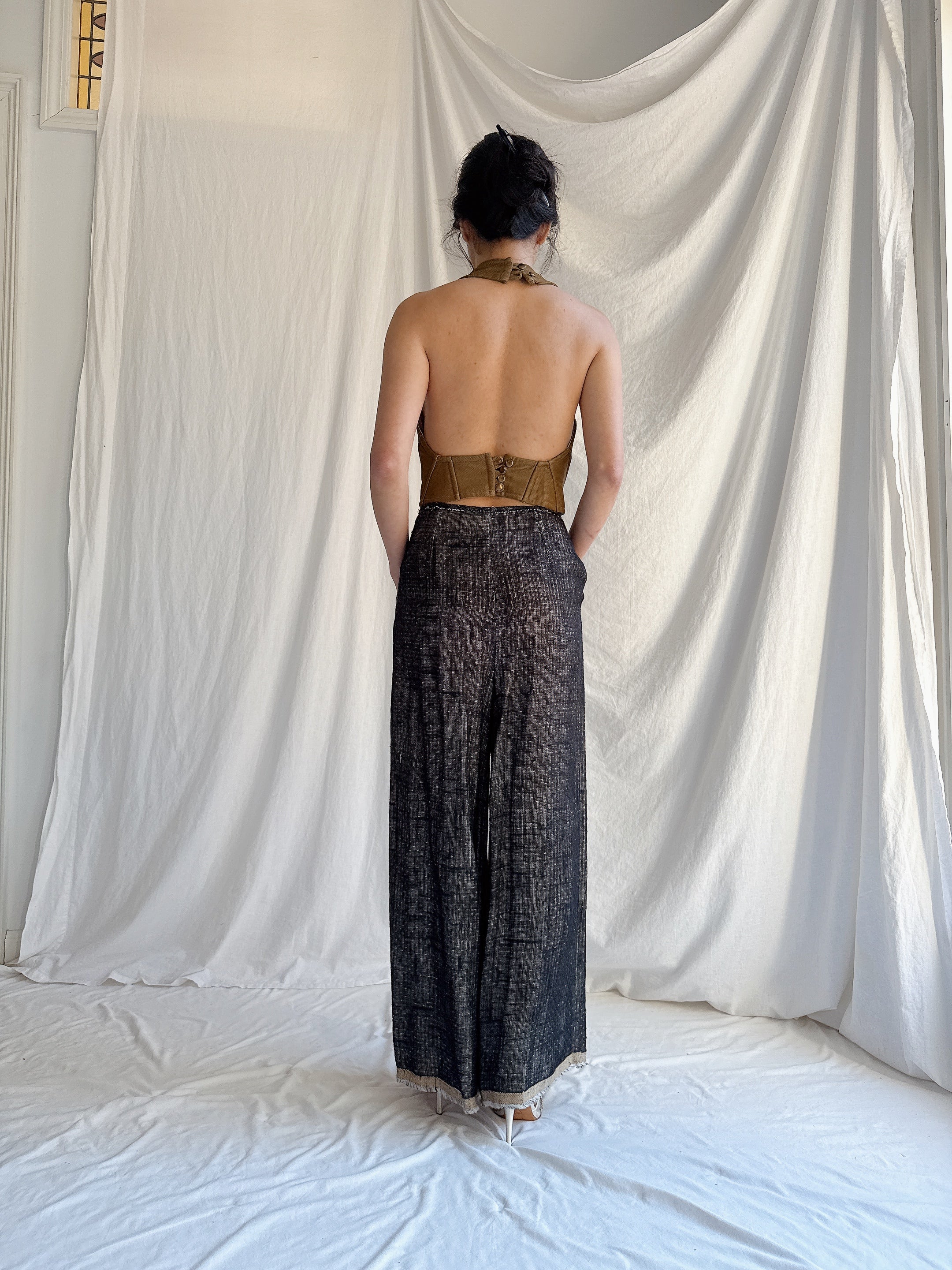 Vintage Hans de Foer Linen/Silk Trousers - EU 42