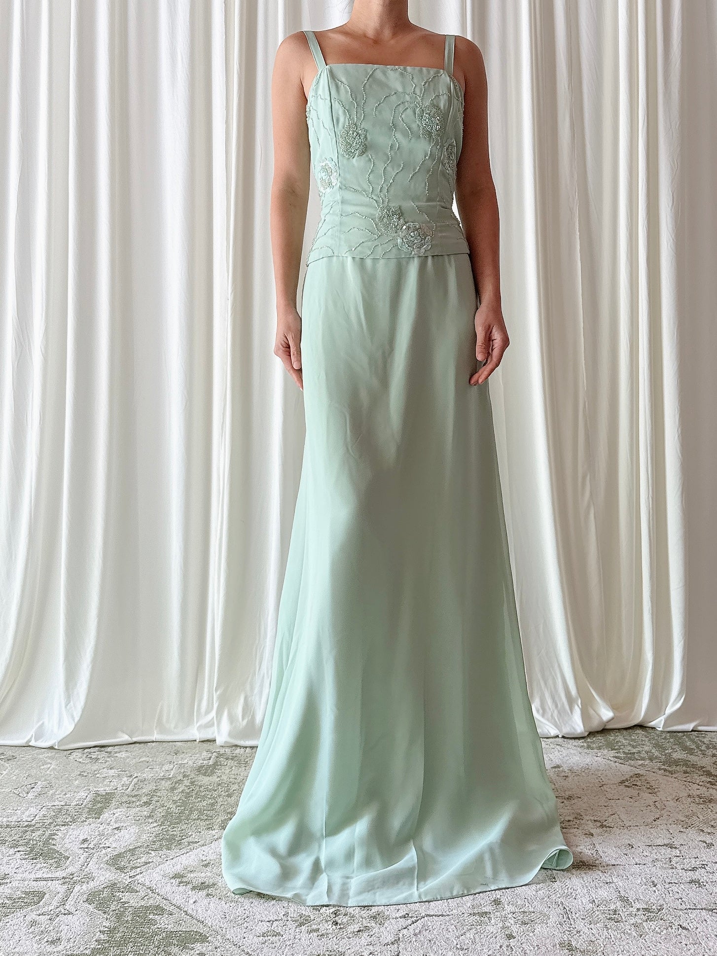 Vintage SCALA Seafoam Dress - M