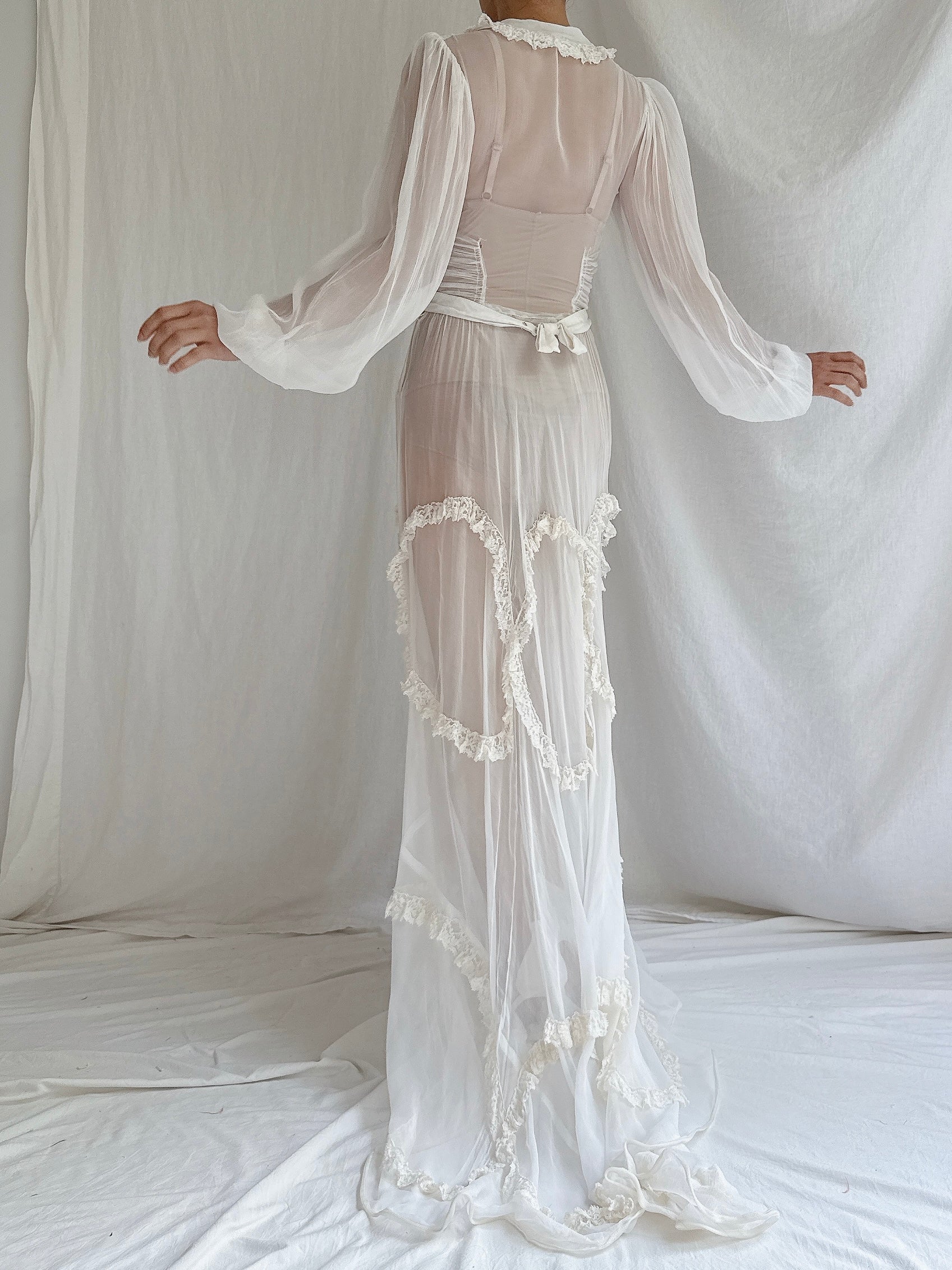 1930s Gauze Net Gown - XXS