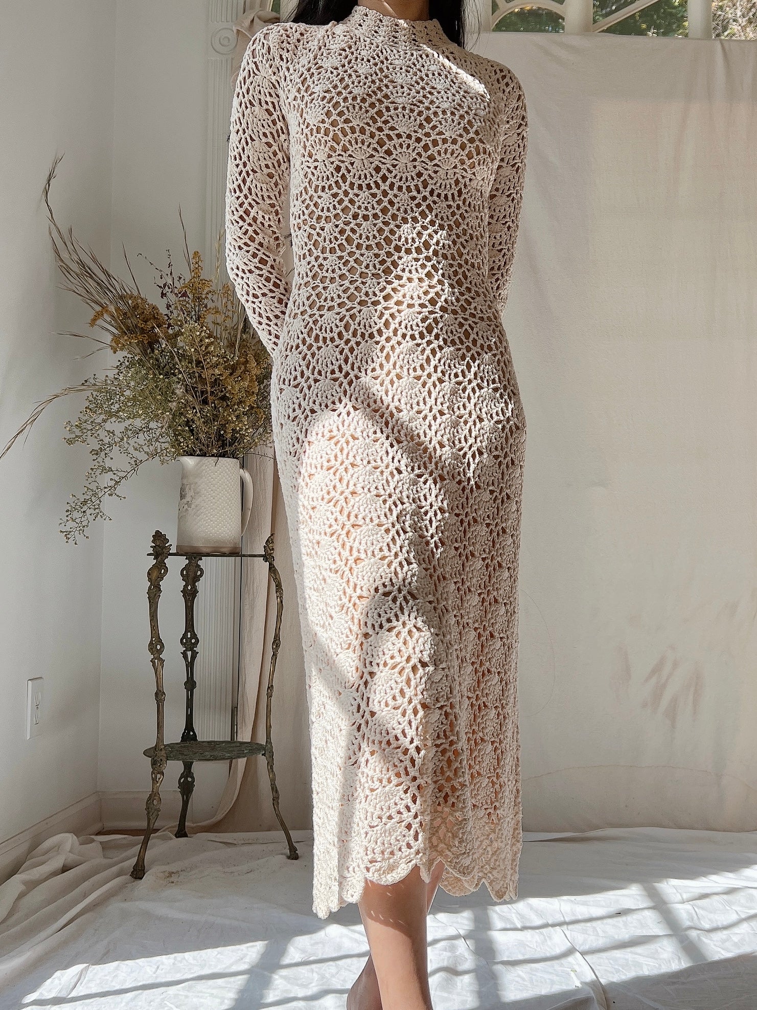 1970s Crochet Midi Dress - XS/S