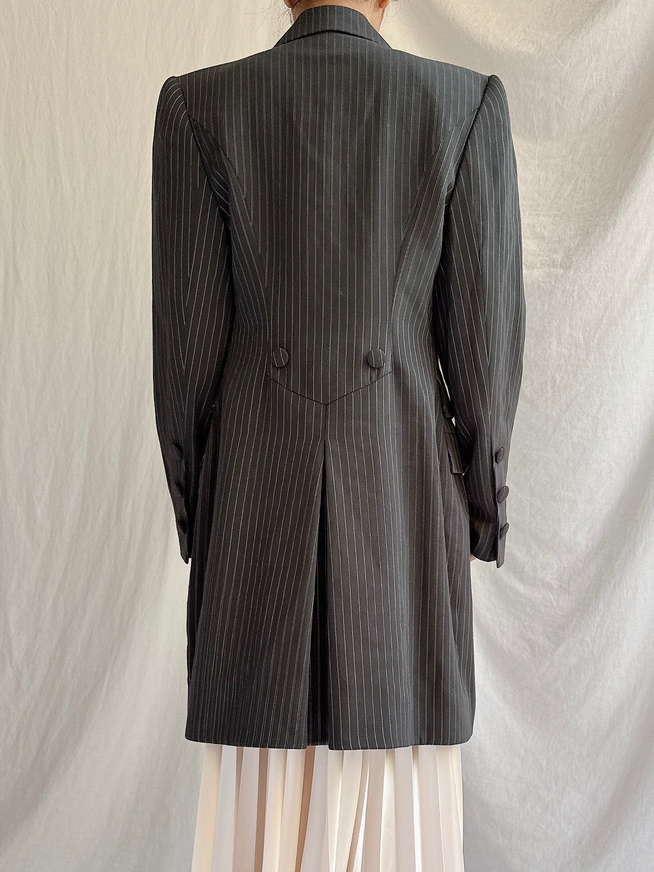 Vintage French Wool Striped Jacket - S/M