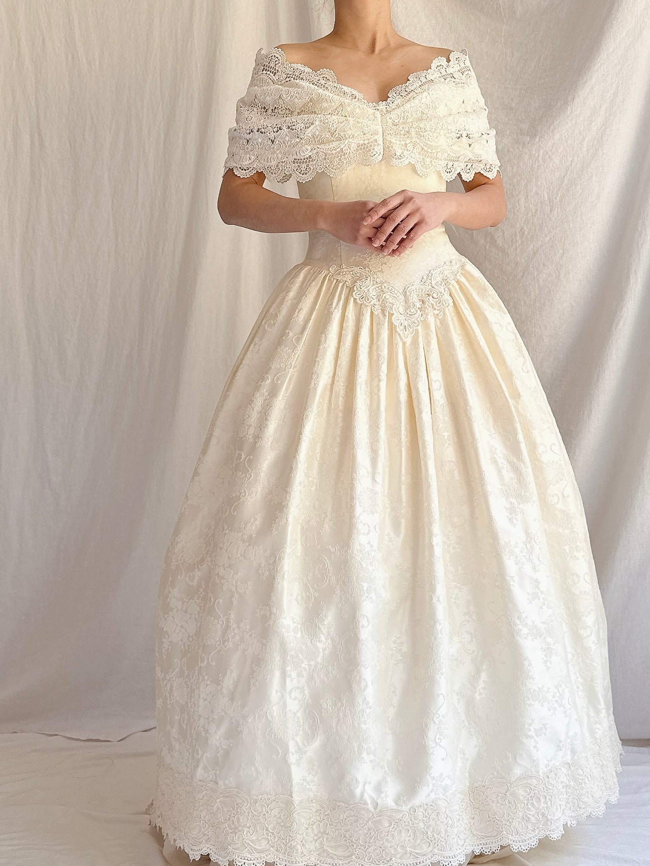 Vintage Brocade Dropped Waist Dress - XXS/0