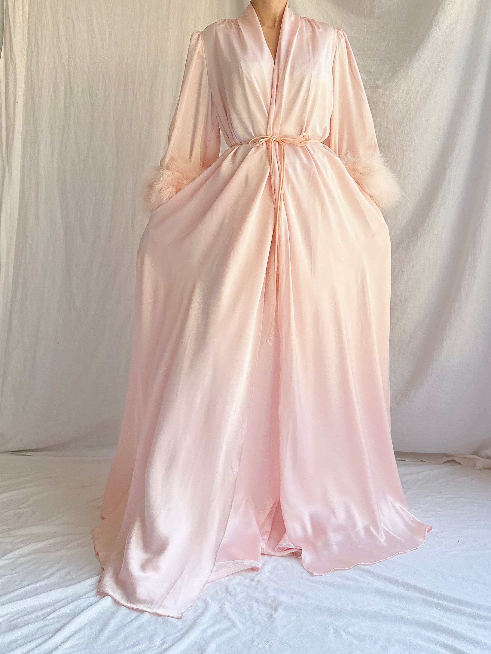 Vintage Pink Lucie Ann Feather 2 Piece Set - OSFM