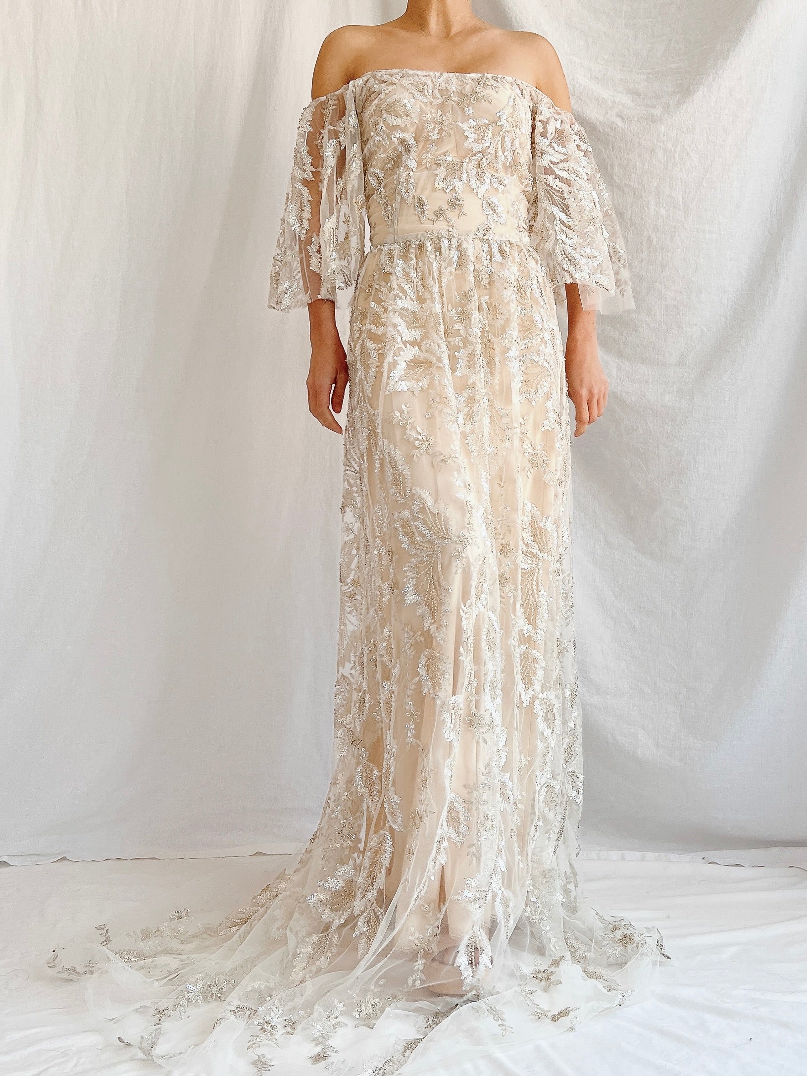 Beaded Off-the-Shoulder Gown - S/4/6