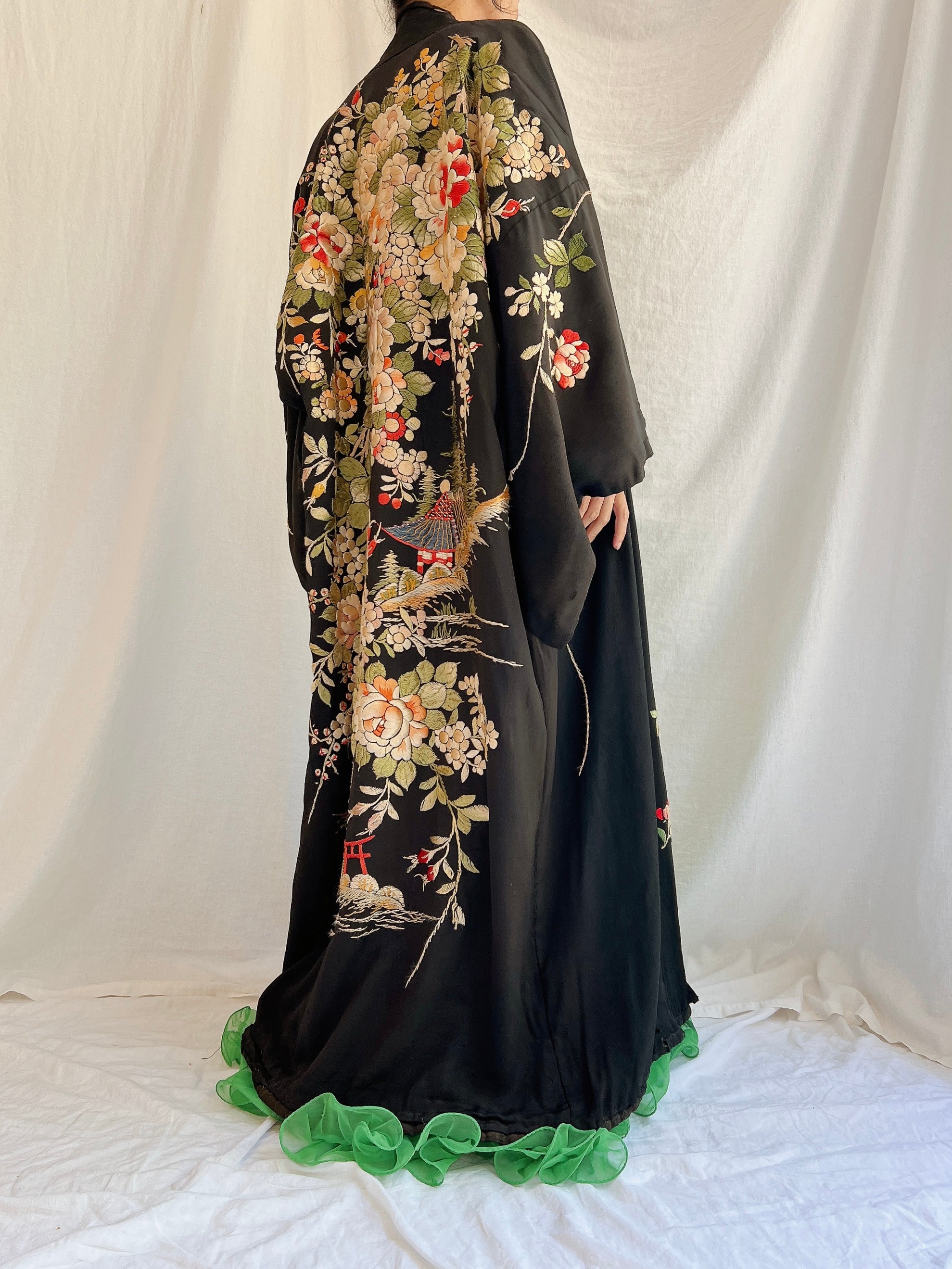 Antique Silk Embroidered Kimono
