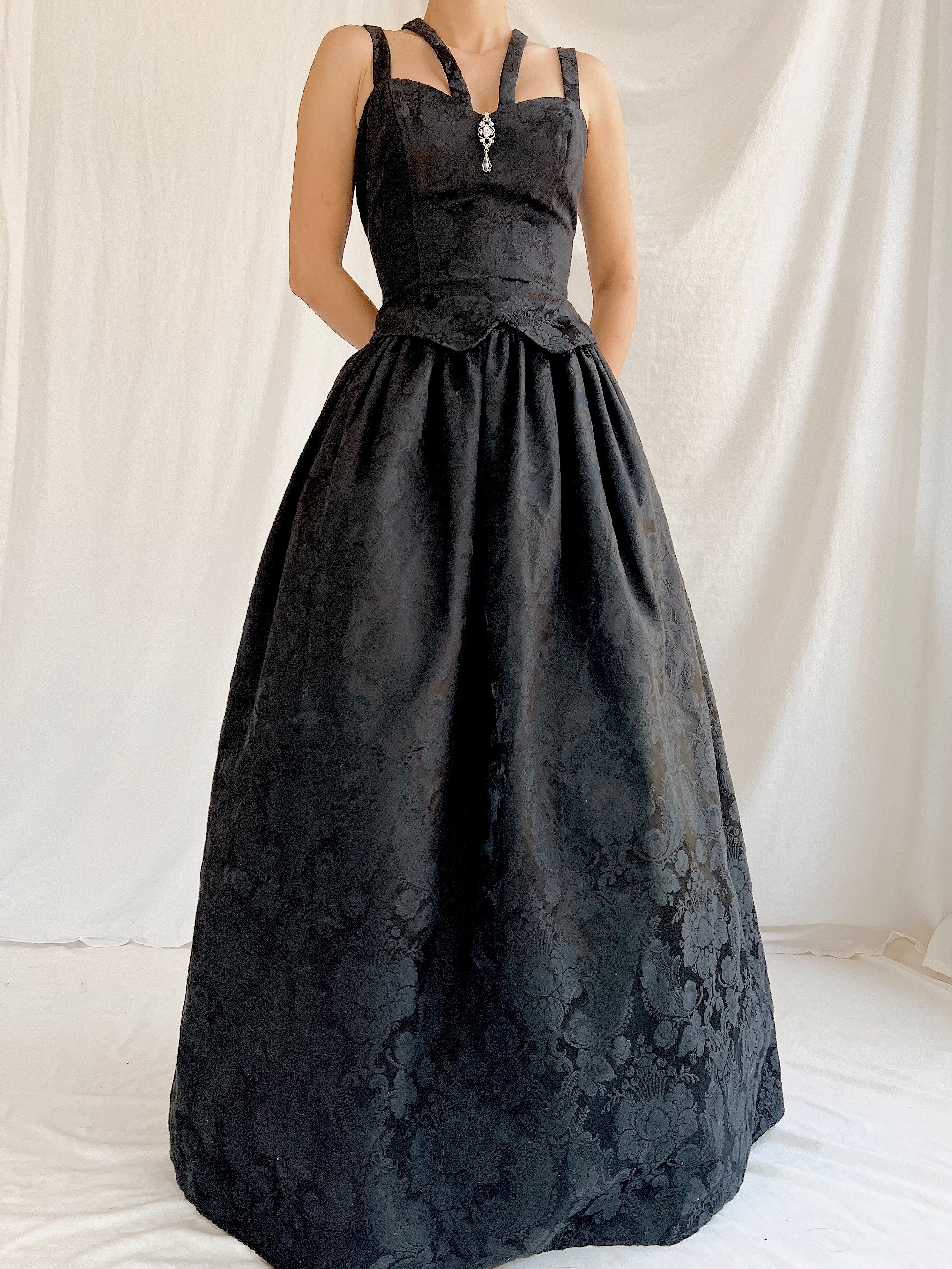 Vintage Jessica McClintock/Gunne Sax Brocade Dress - XS