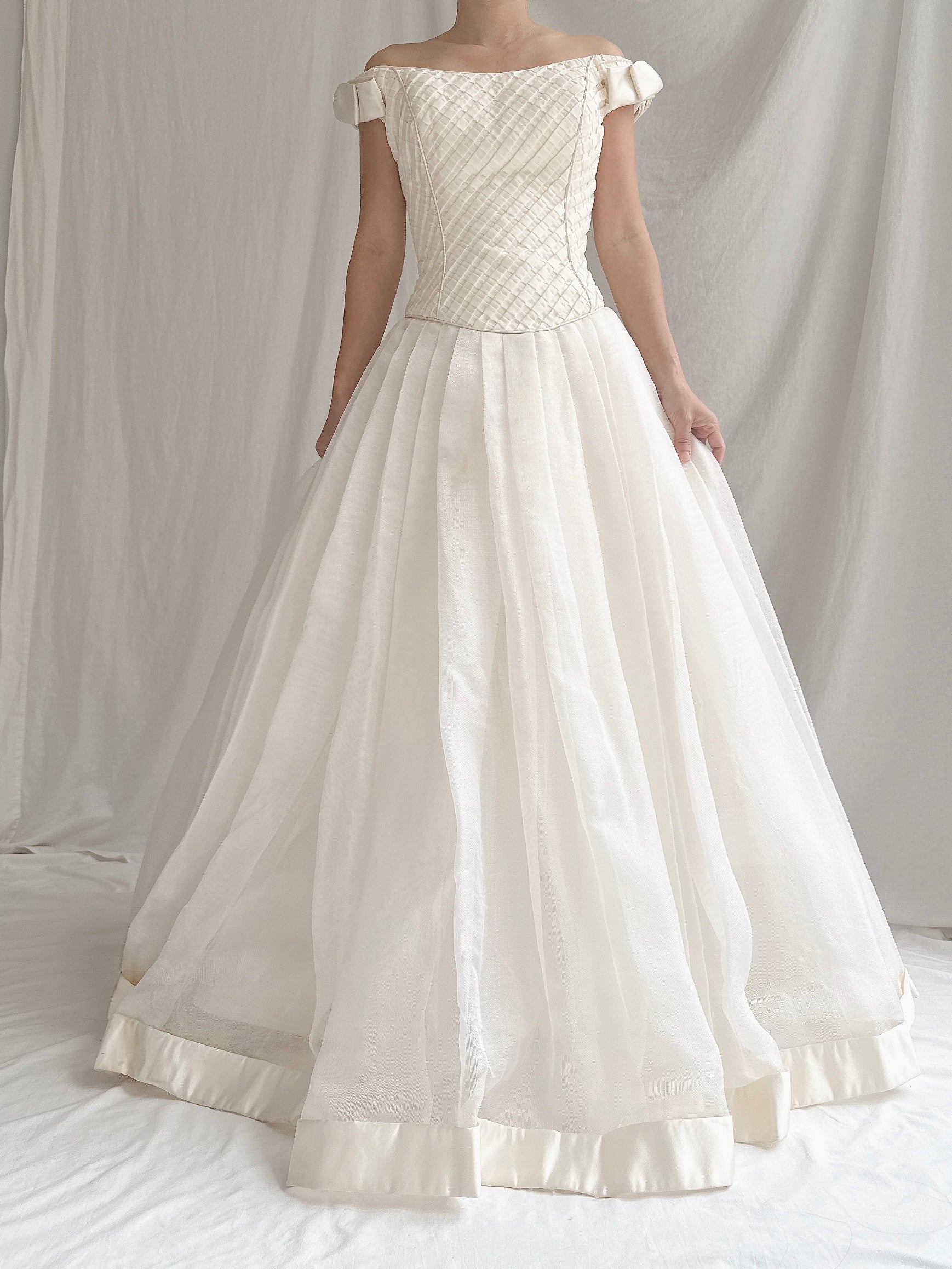 Vintage Ulla Maija Silk Organza Net Gown - M