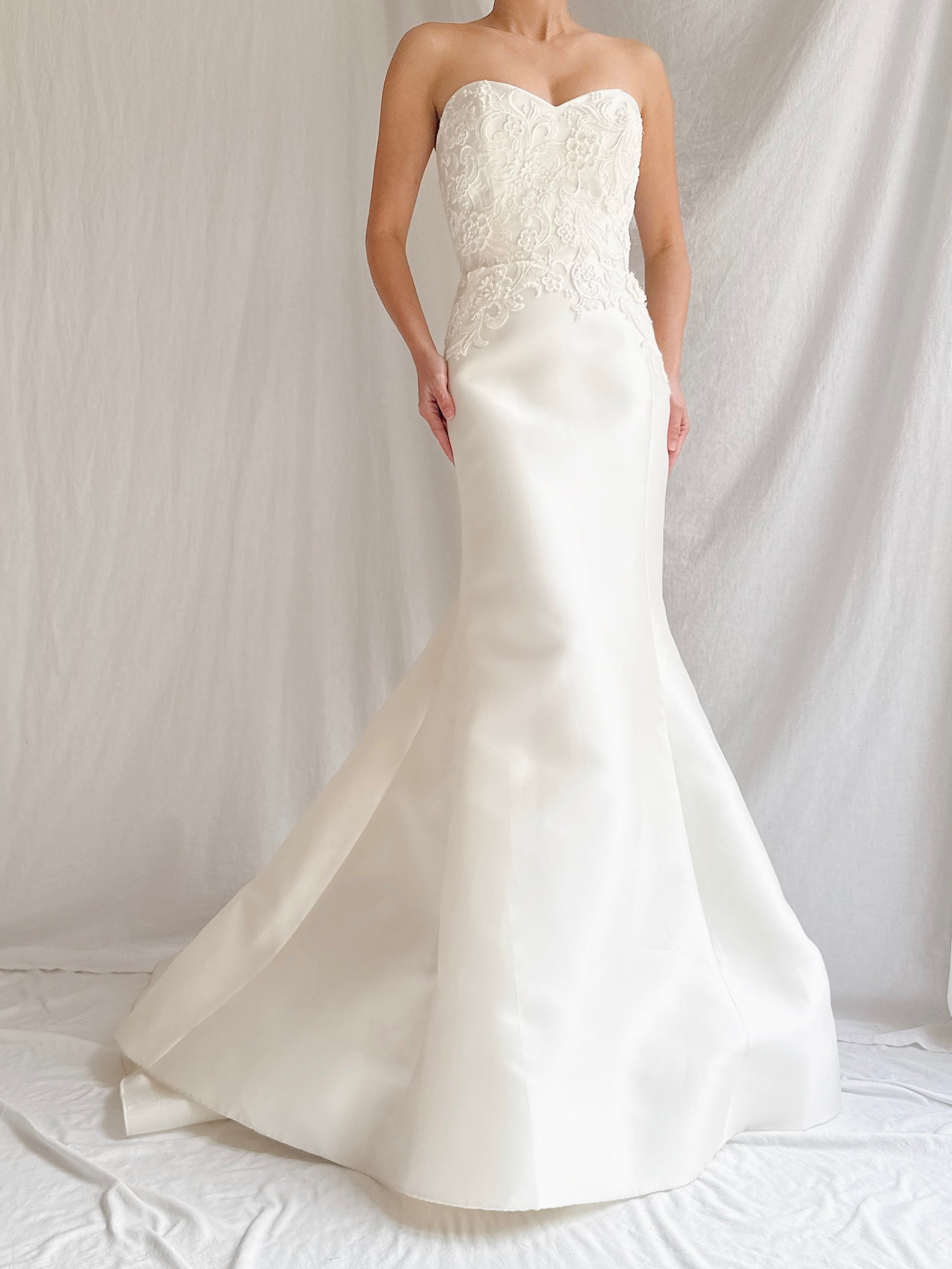 Liancarlo Couture Silk Mikado Strapless Dress - S/6