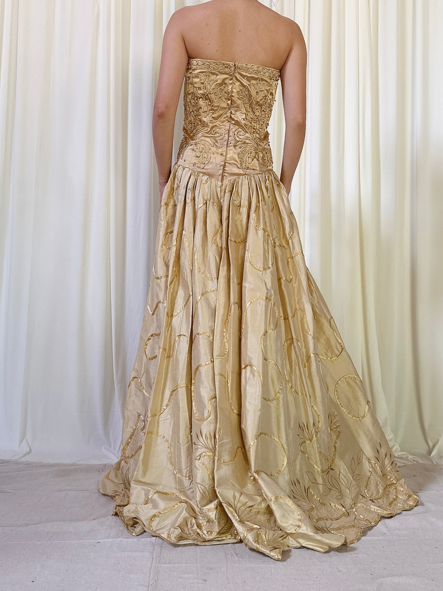 Vintage Fanaz Designs Mustard Dress - FR 48