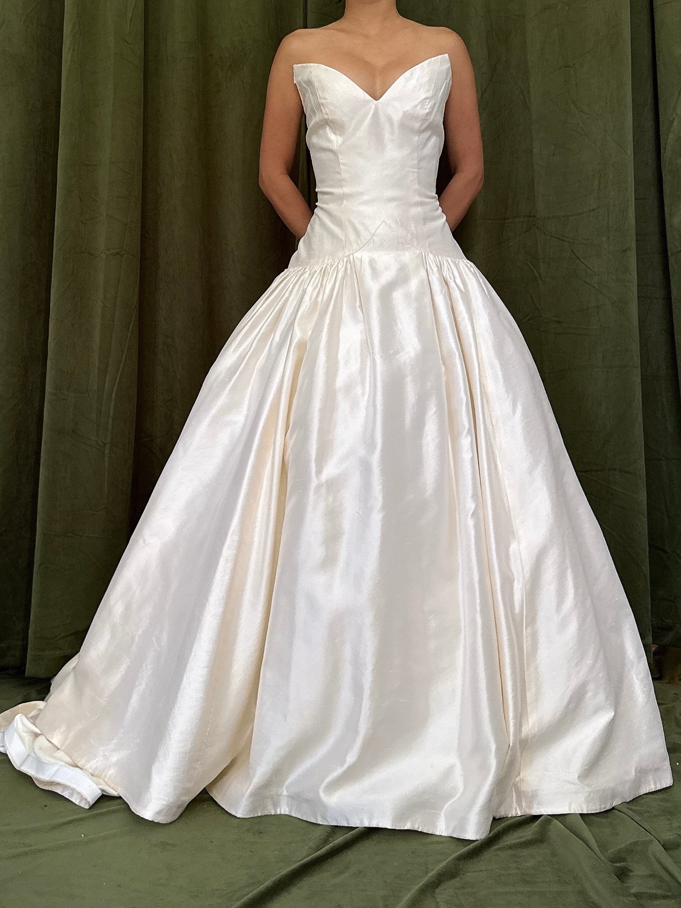 1980s Marisa Silk Dropwaist Gown - M