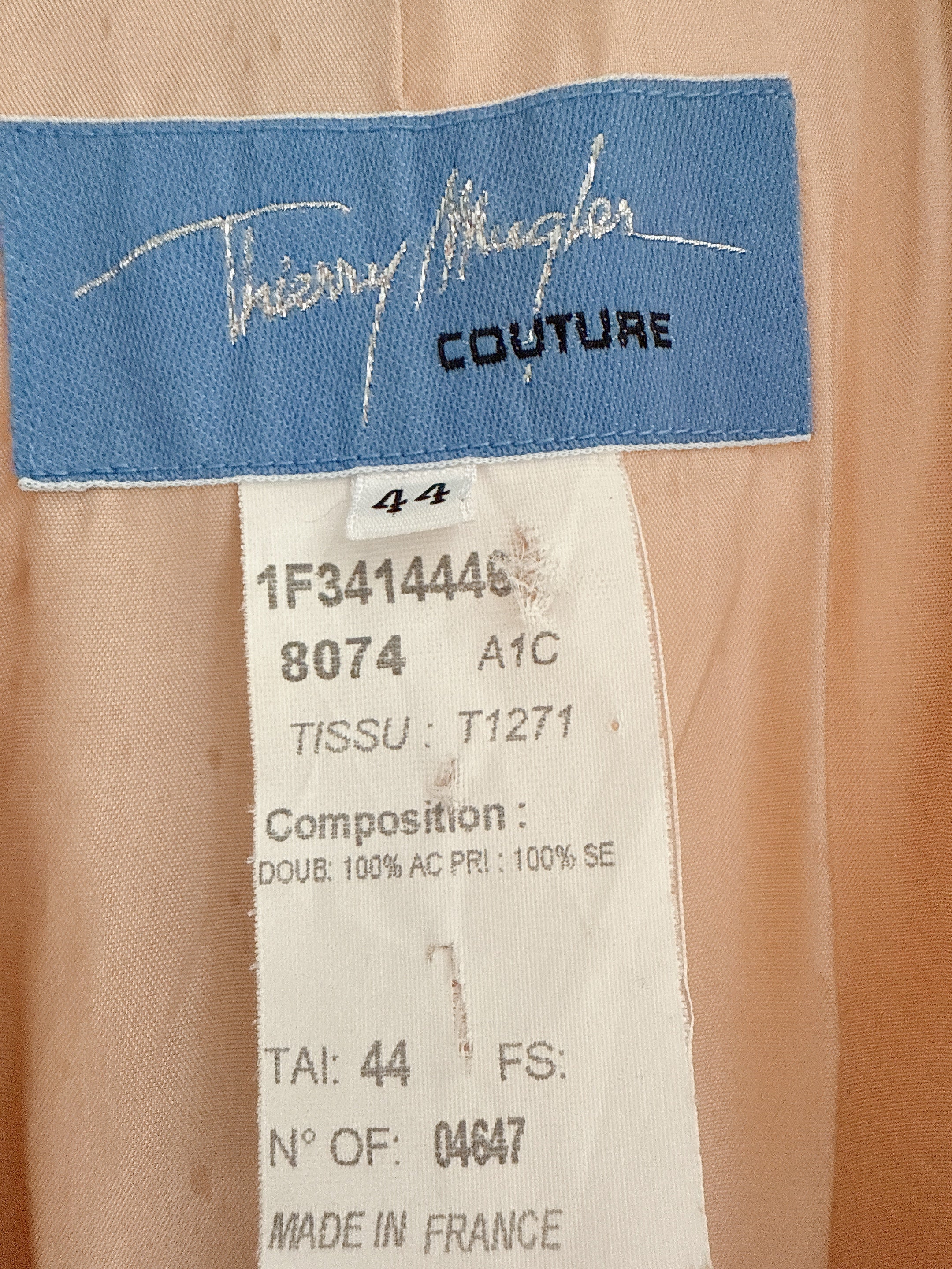 Vintage Thierry Mugler Couture Wrap Jacket - M/44