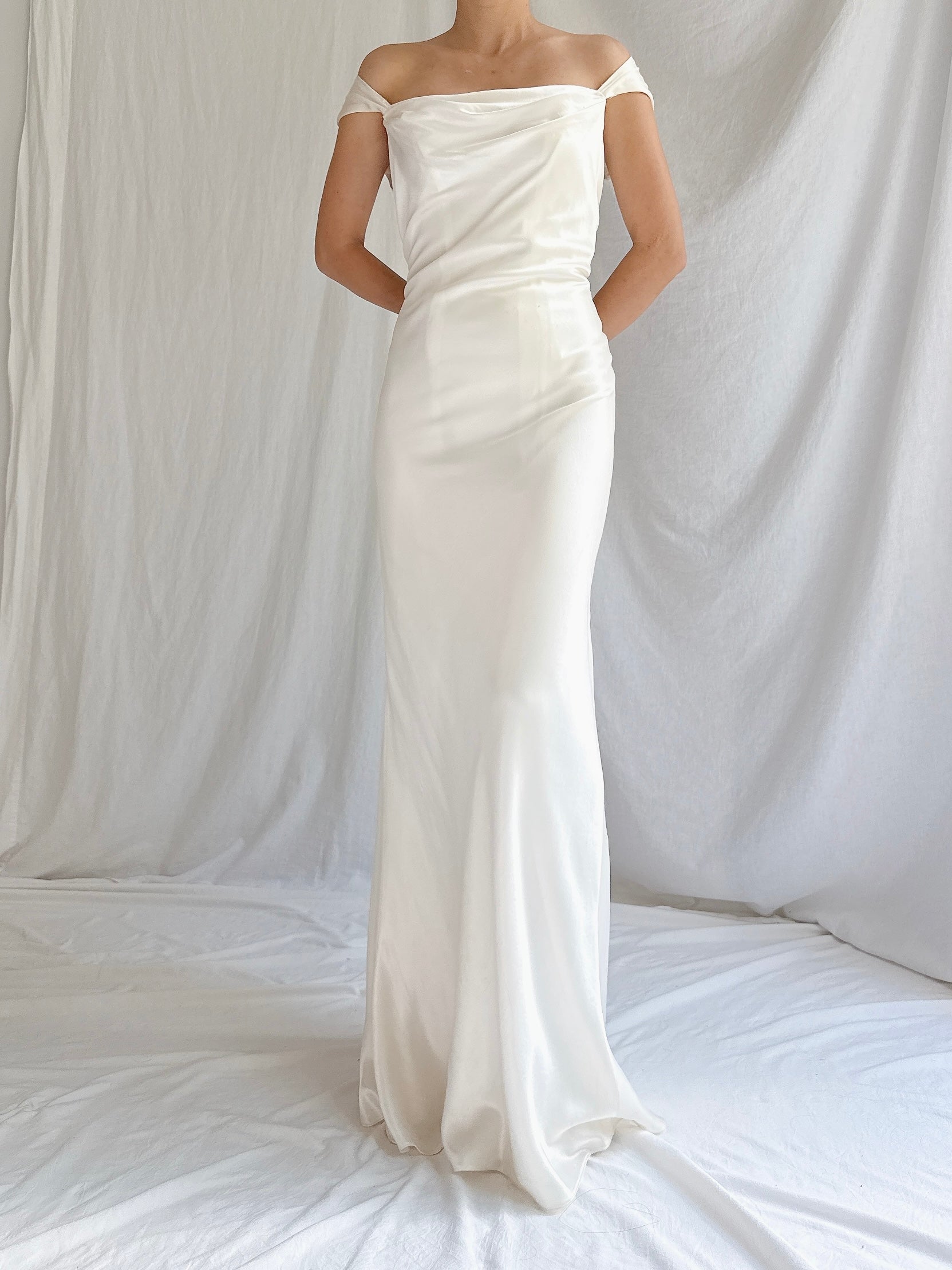 1990s Galina Satin Dress - S/4