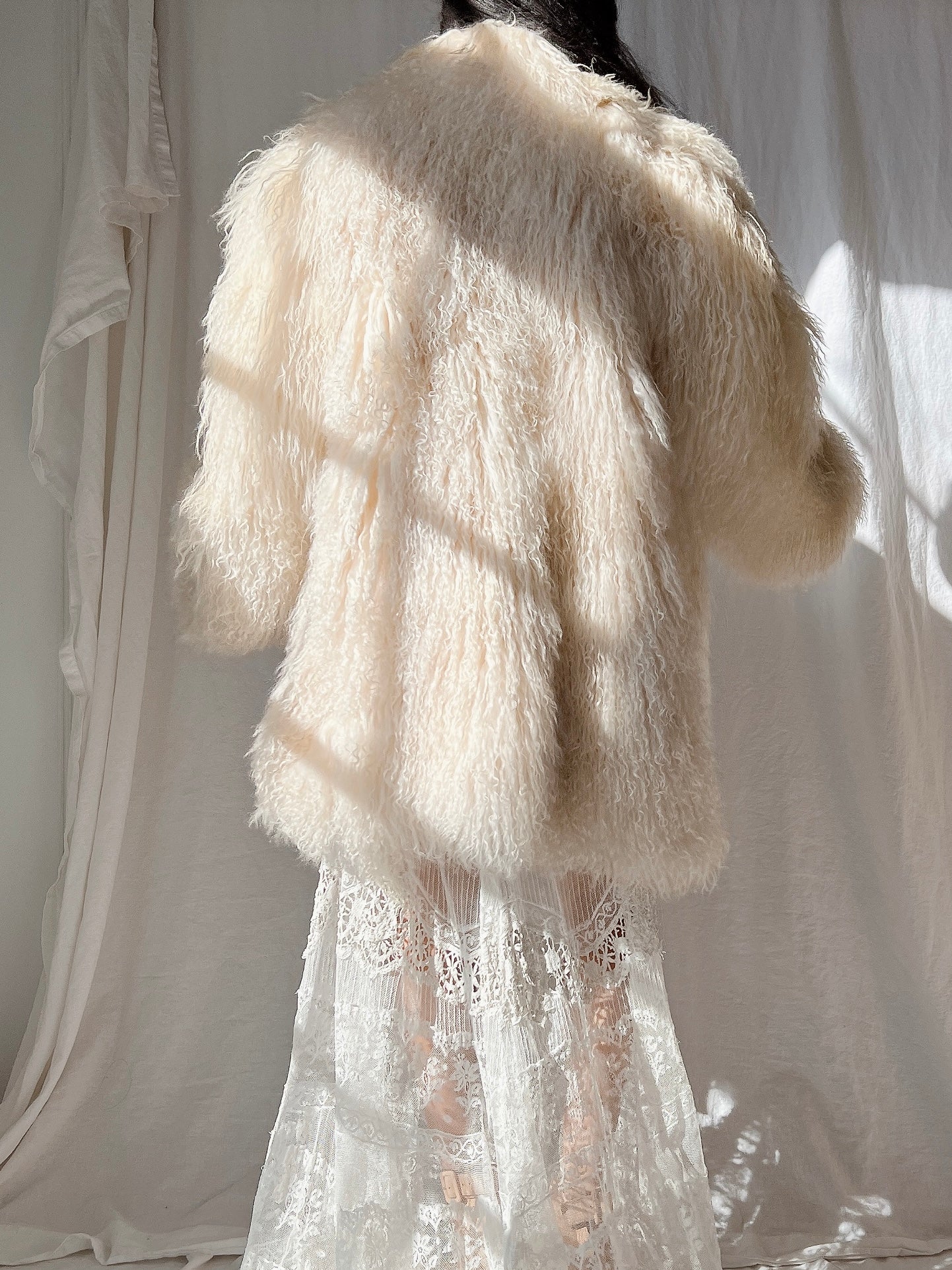 1970s Mongolian Sheared Shaggy Coat - M