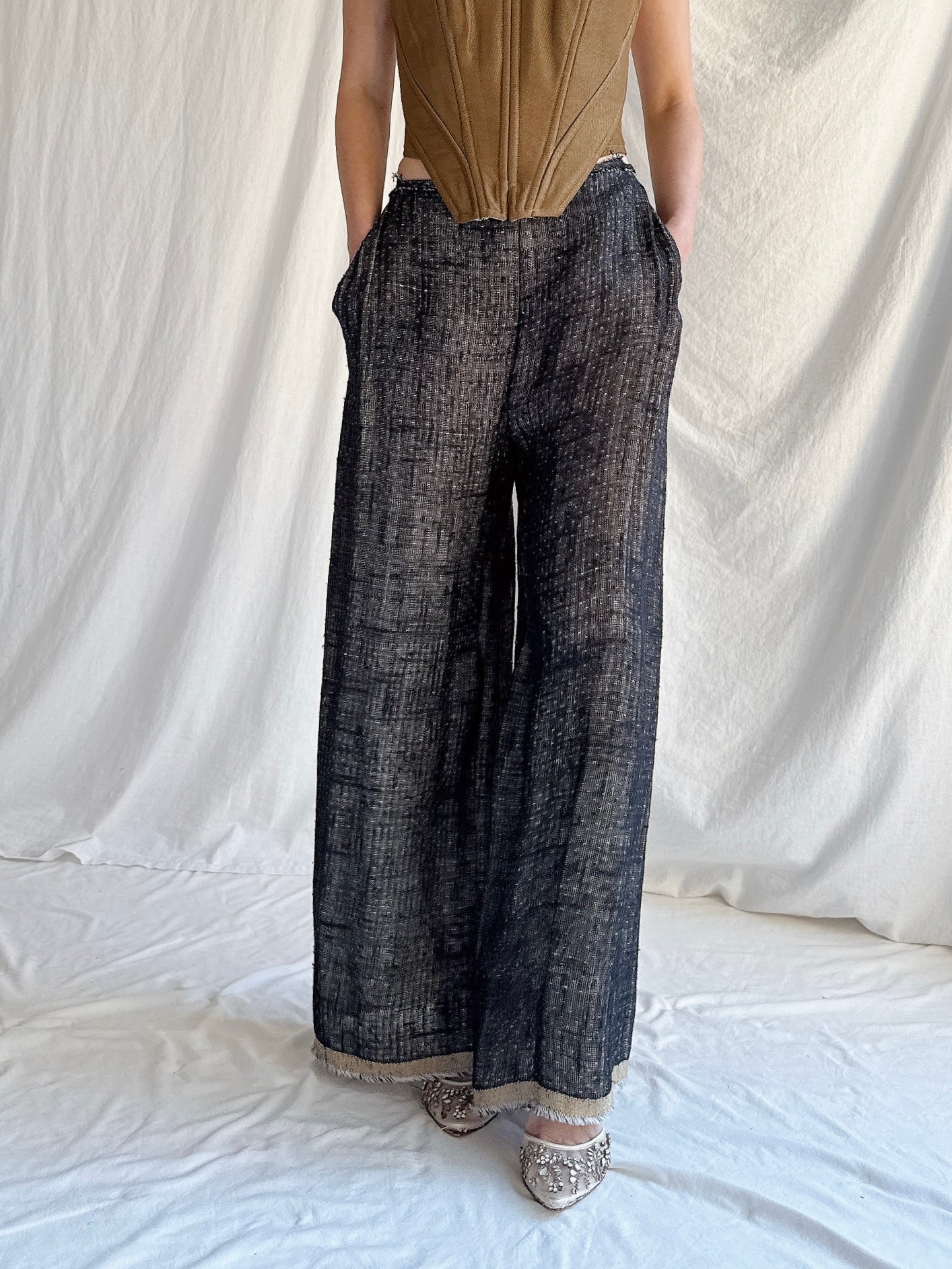 Vintage Hans de Foer Linen/Silk Trousers - EU 42