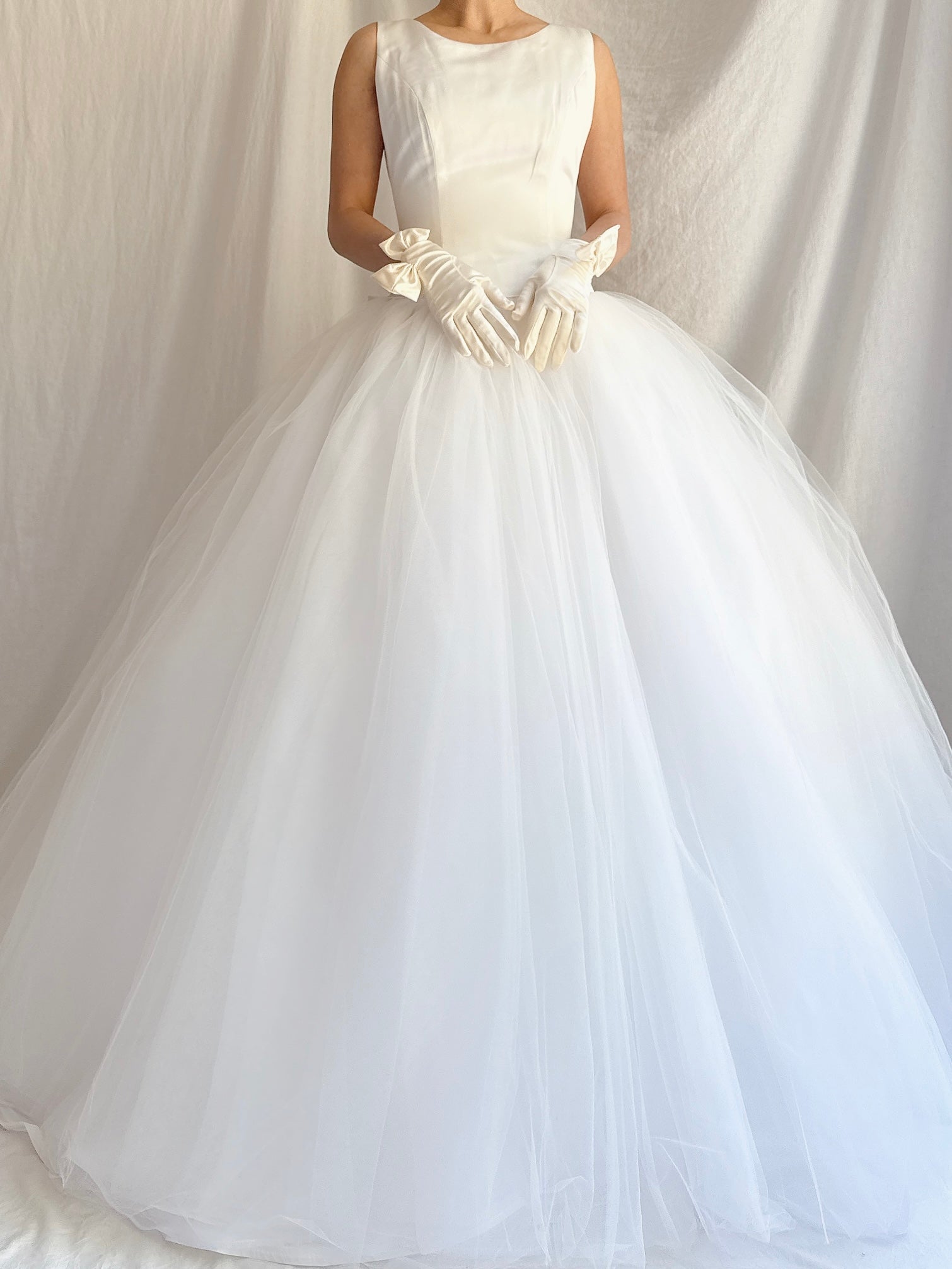 1990s Silk and Tulle Gown - XS/0