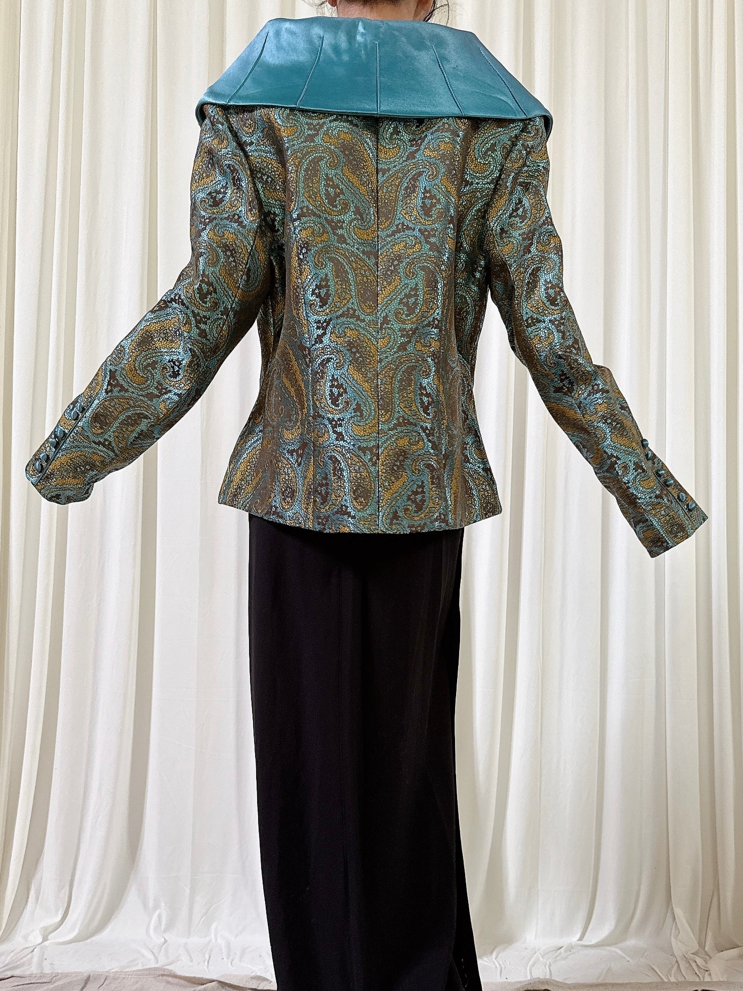 Vintage Equateur Teal Jacket - Size 44