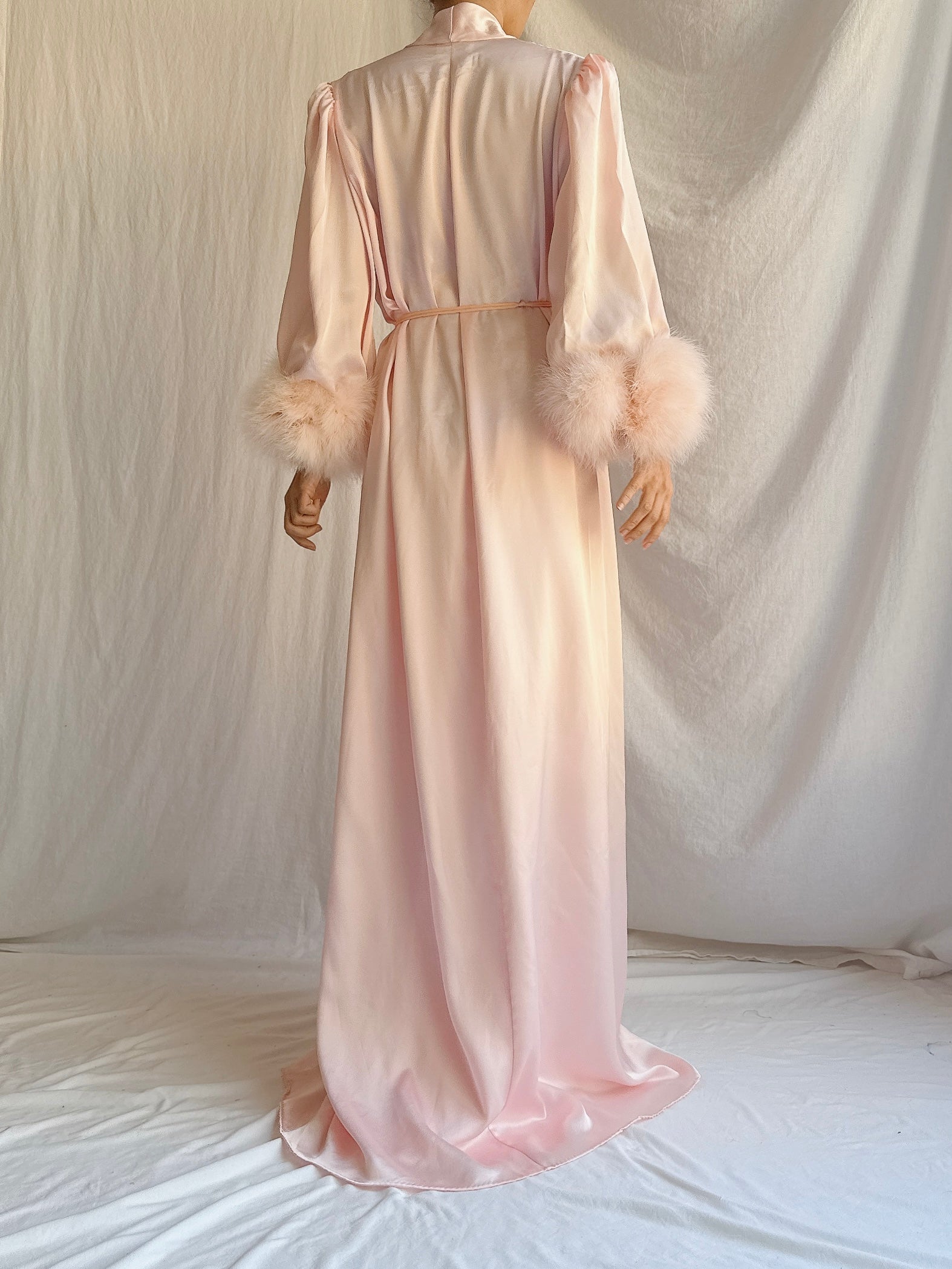 Vintage Pink Lucie Ann Feather 2 Piece Set - OSFM