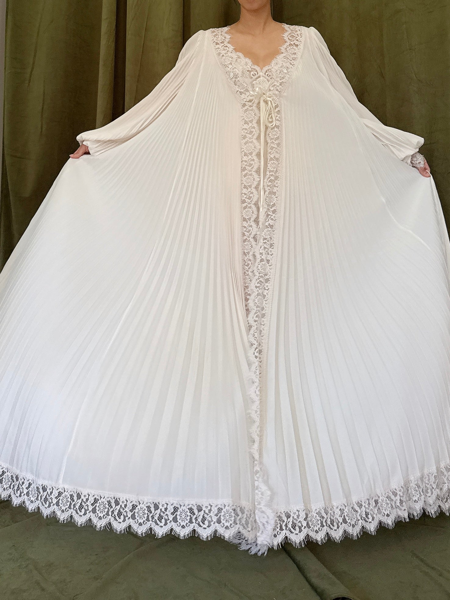Vintage Claire Sandra Pleated Duster - OSFM