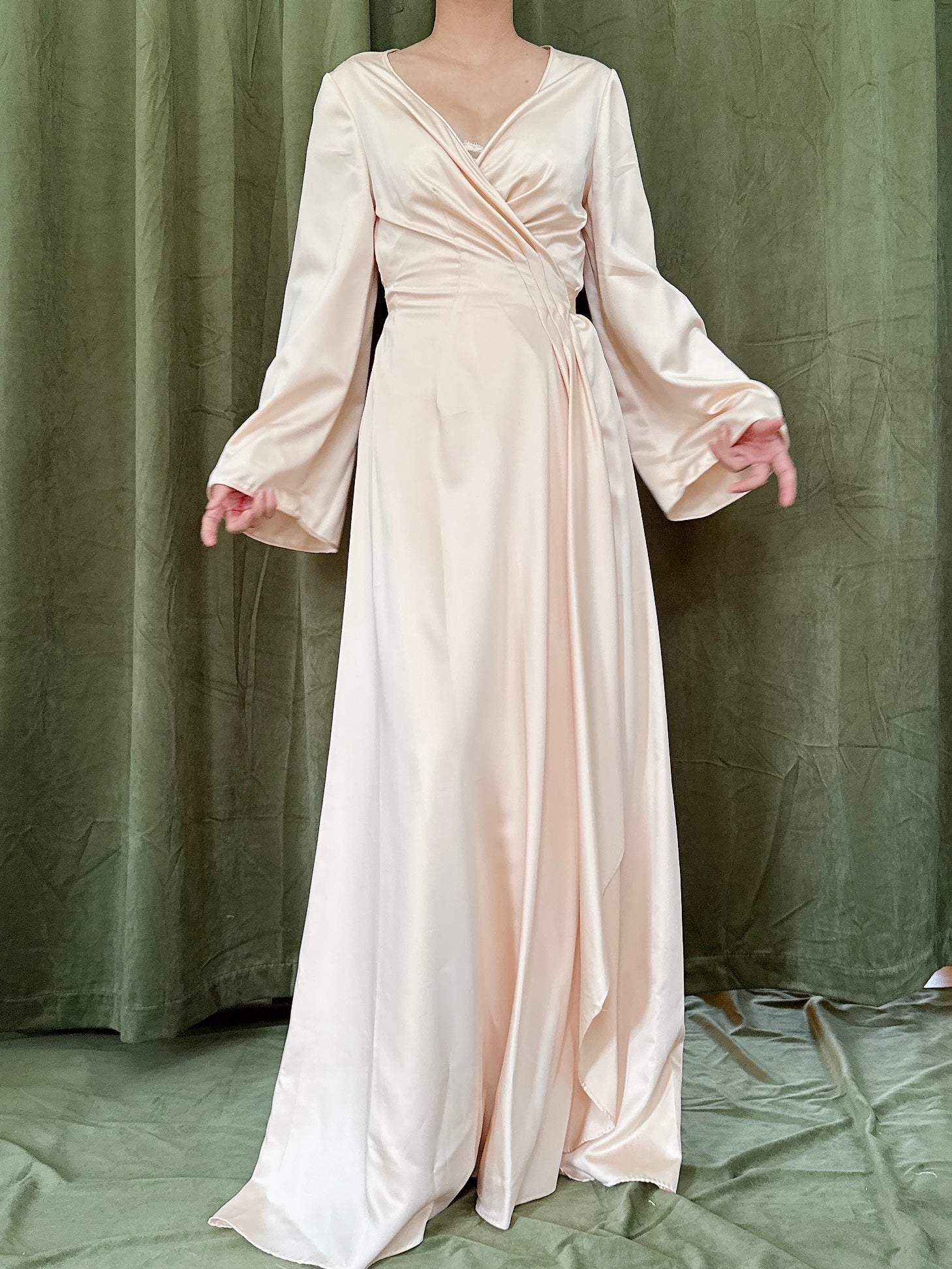 Vintage Peach 2 Piece Robe Set - S/M