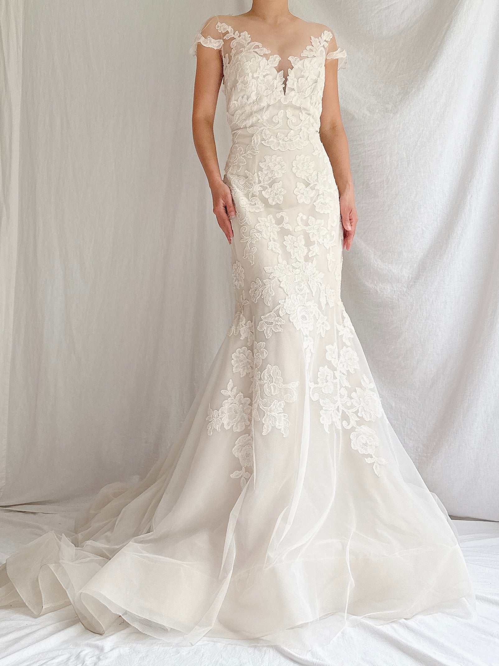Vintage Liancarlo Illusion Lace Gown - S/6