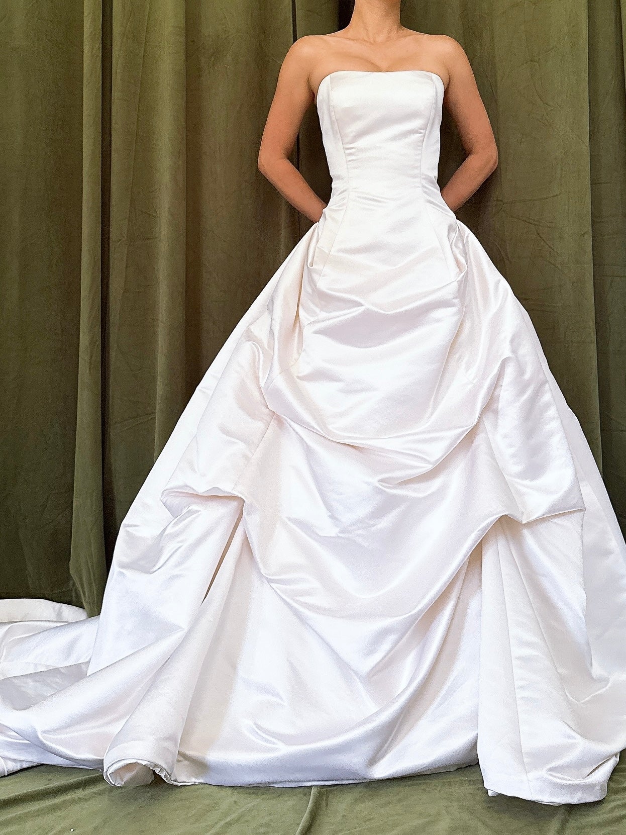 1990s Ulla-Maijia Silk Ruche Gown - M