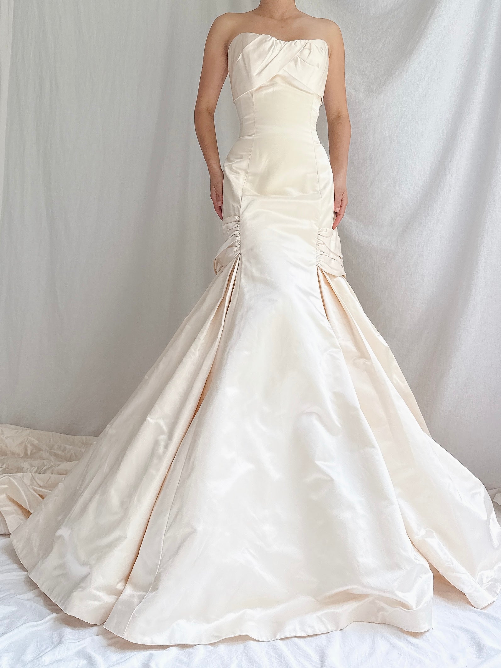 Vintage Marisa Strapless Silk Gown - S/M