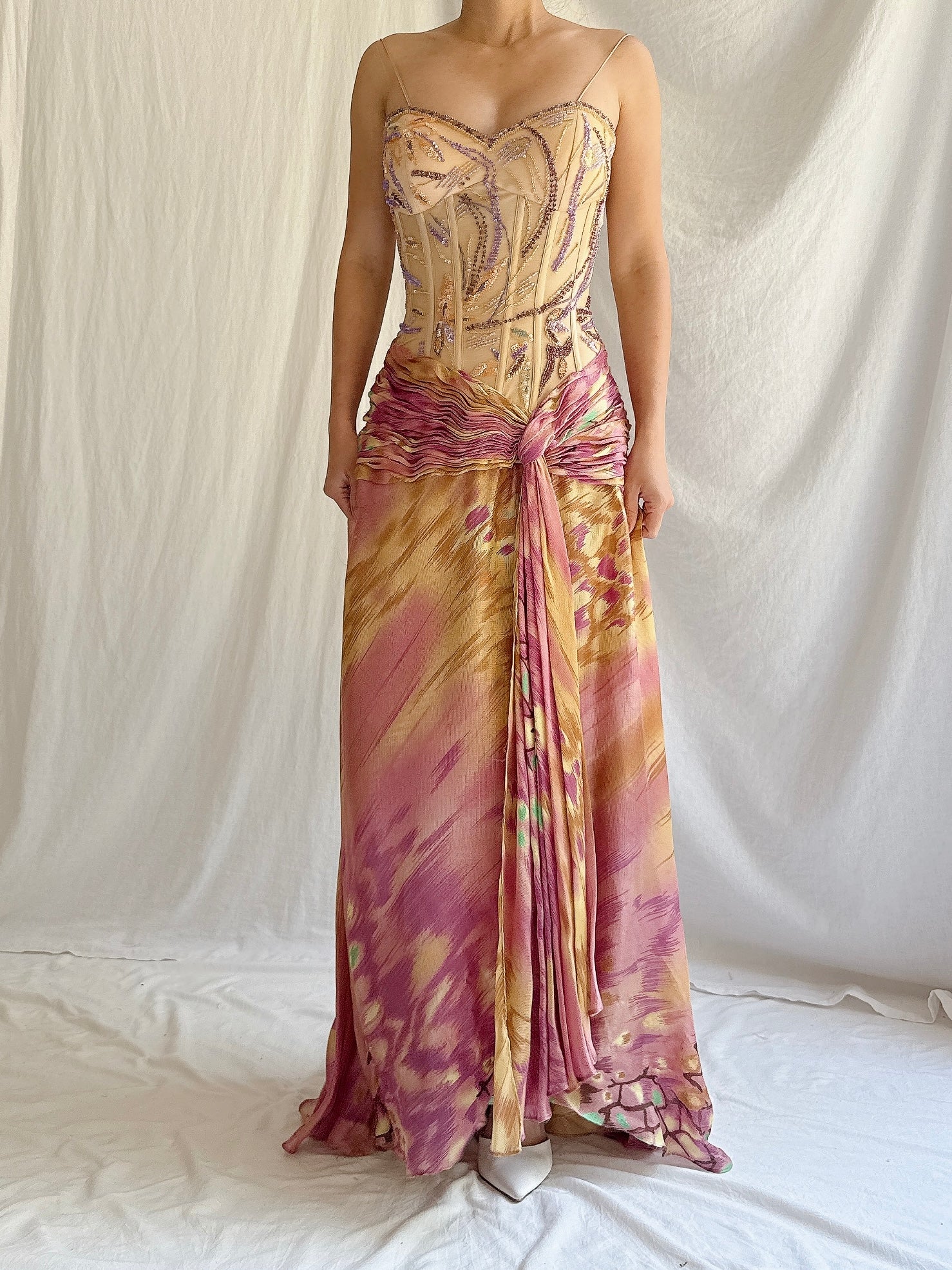 Vintage Abstract Bustier Dress - S/M 6