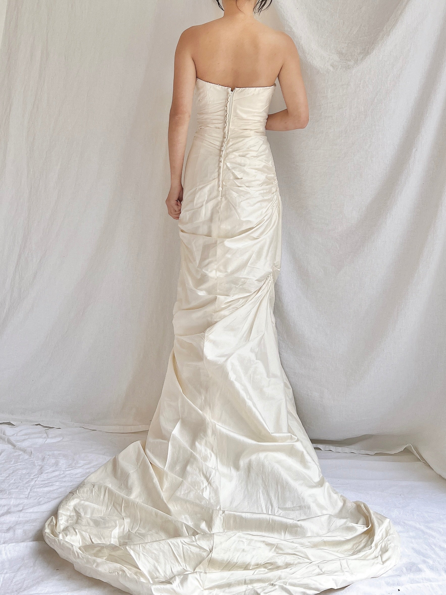 Vintage Silk Draped Gown - S/4