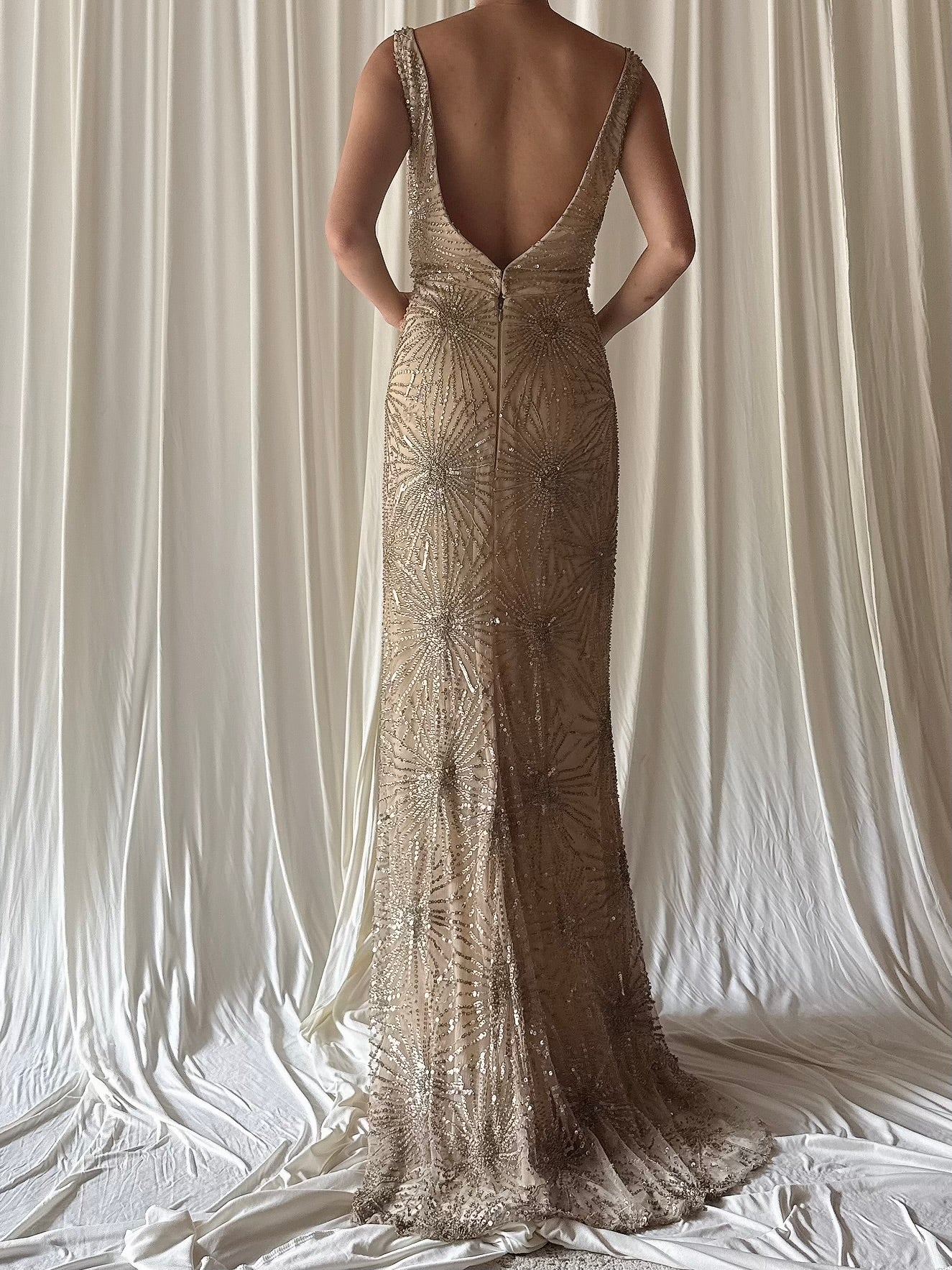 Vintage Naeem Khan Star Beaded Gown - M/6