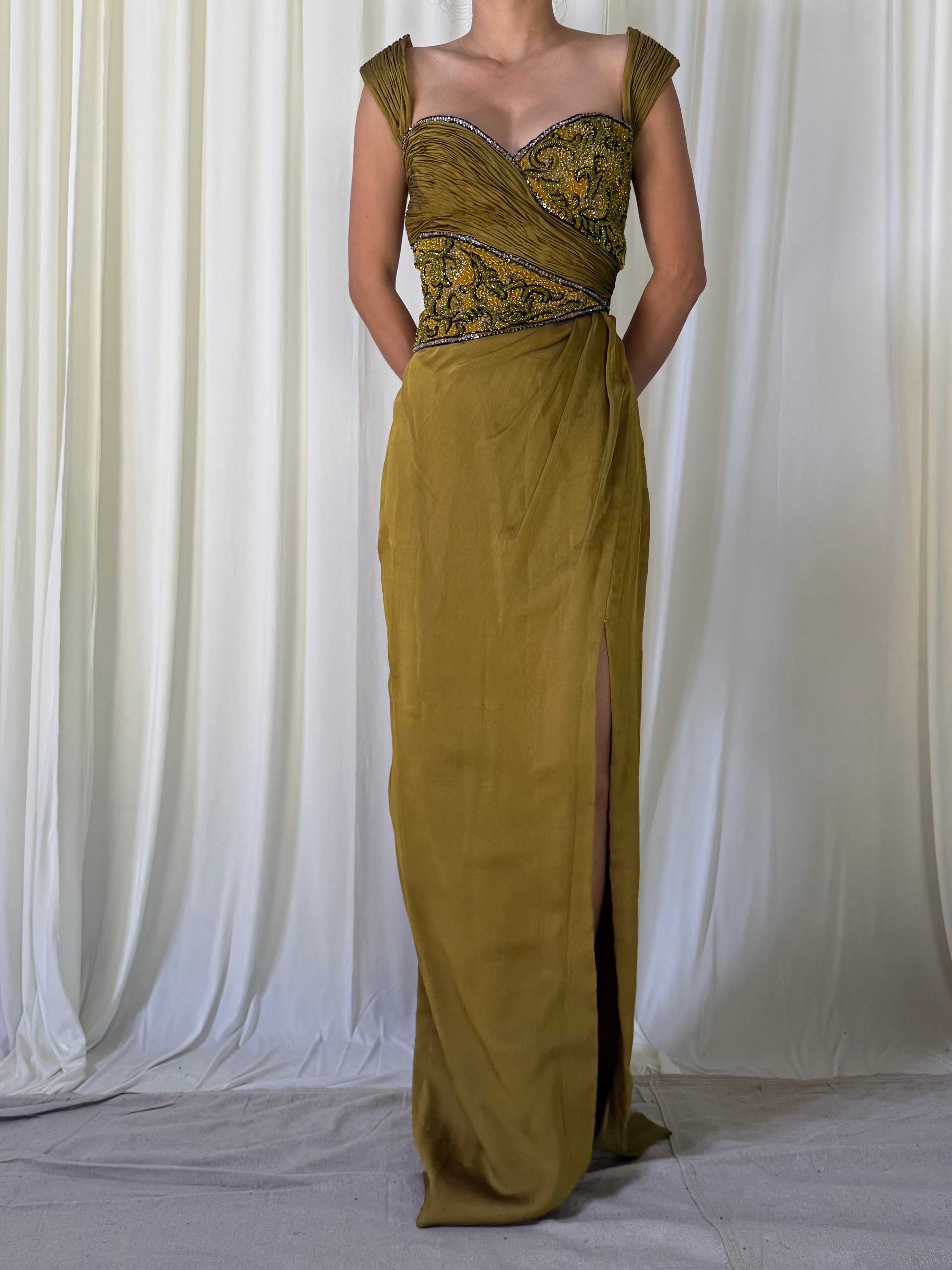 Vintage Claire’s Collection Mustard Dress - M/8