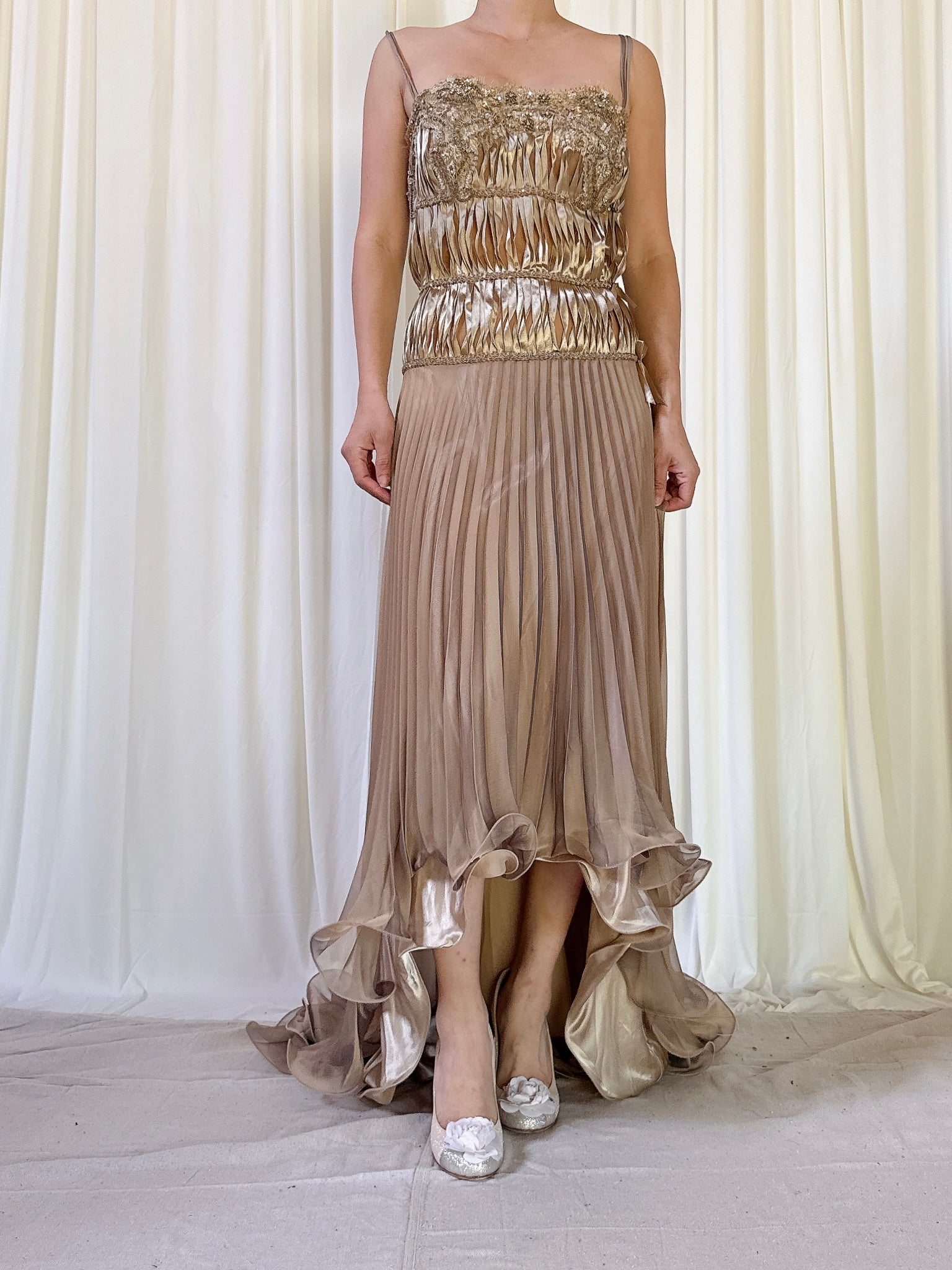 Vintage Gatti Nolli Tan Dress - IT 44