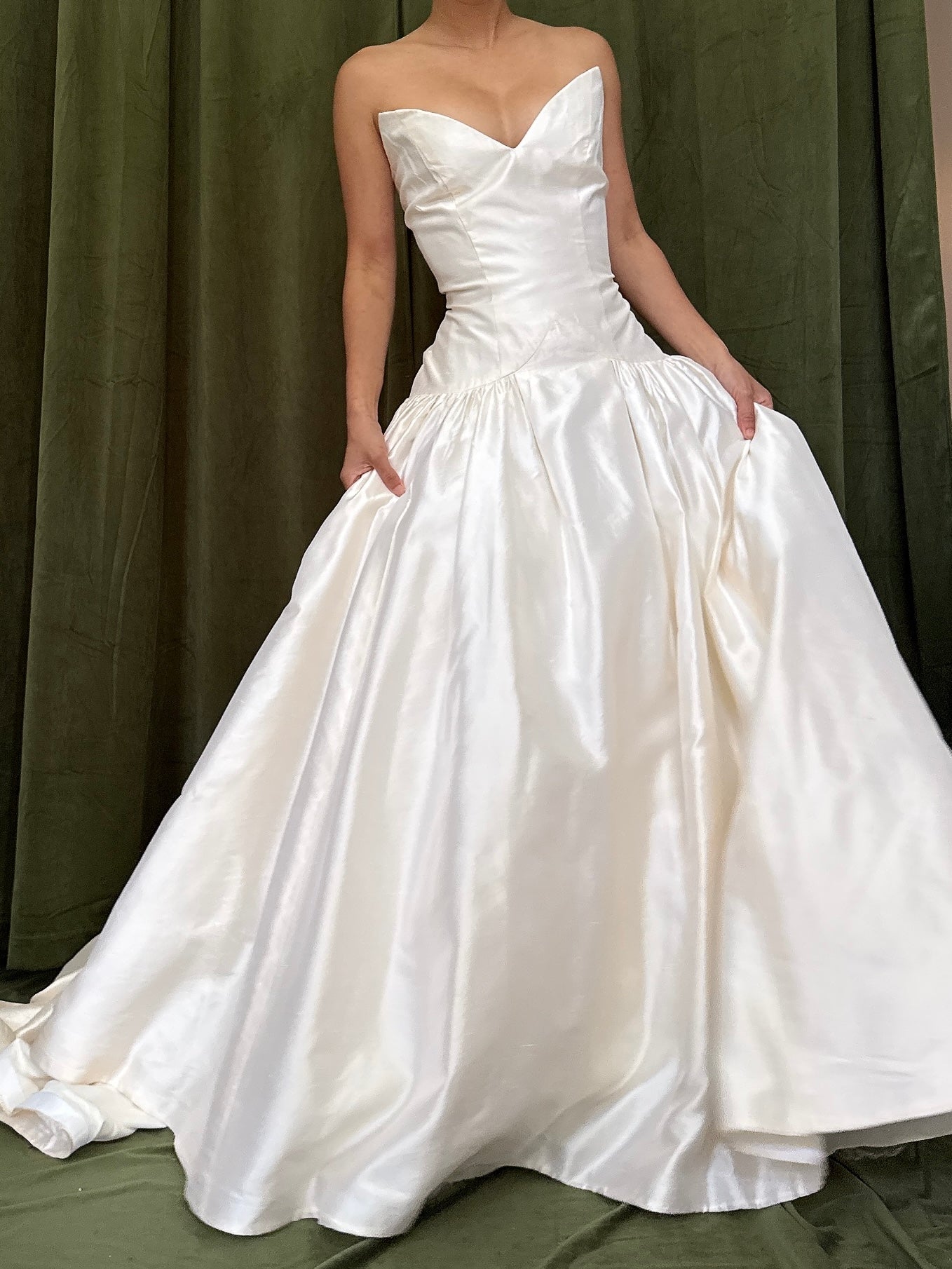 1980s Marisa Silk Dropwaist Gown - M