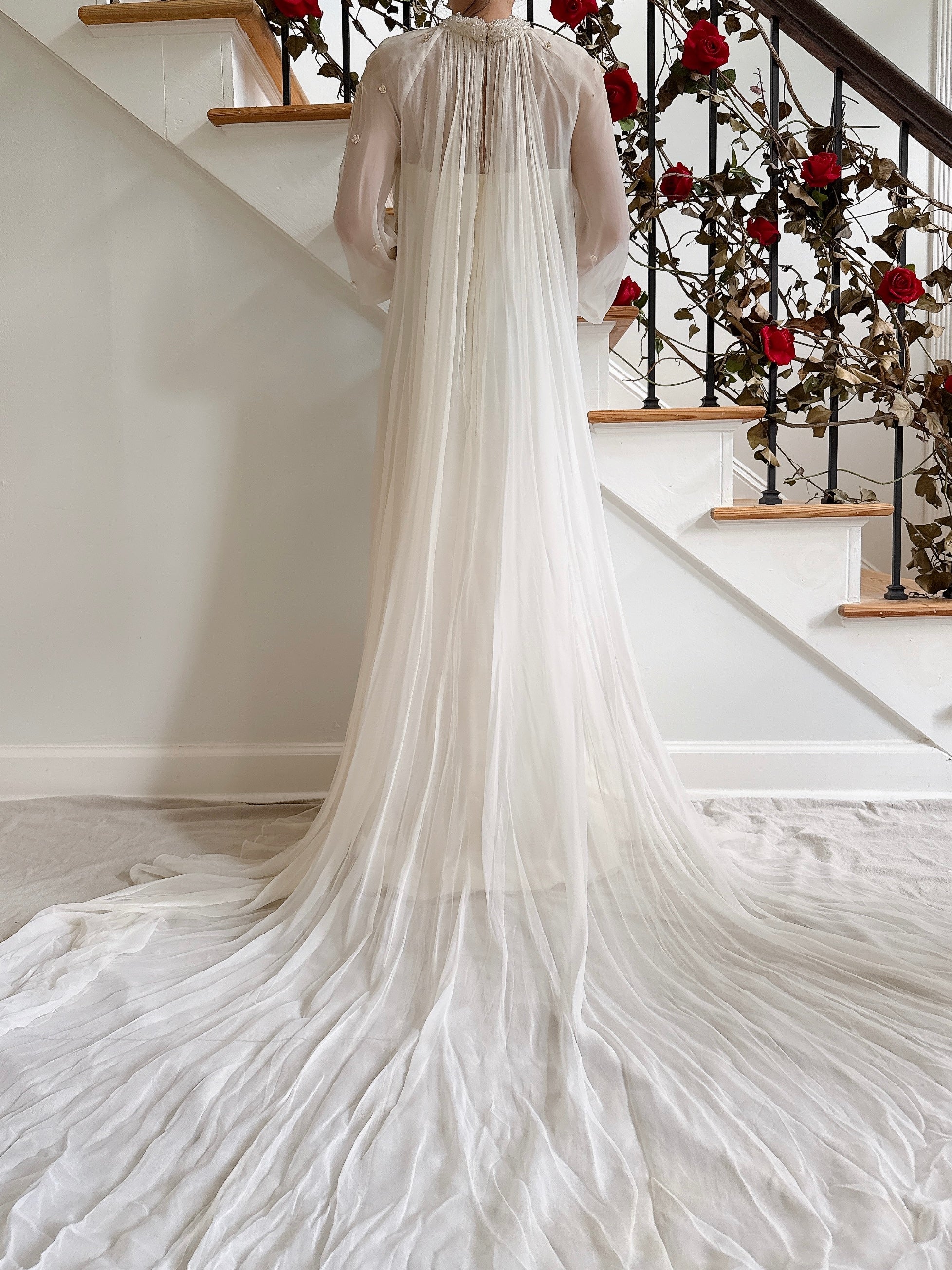 1960s Chiffon Gown - S