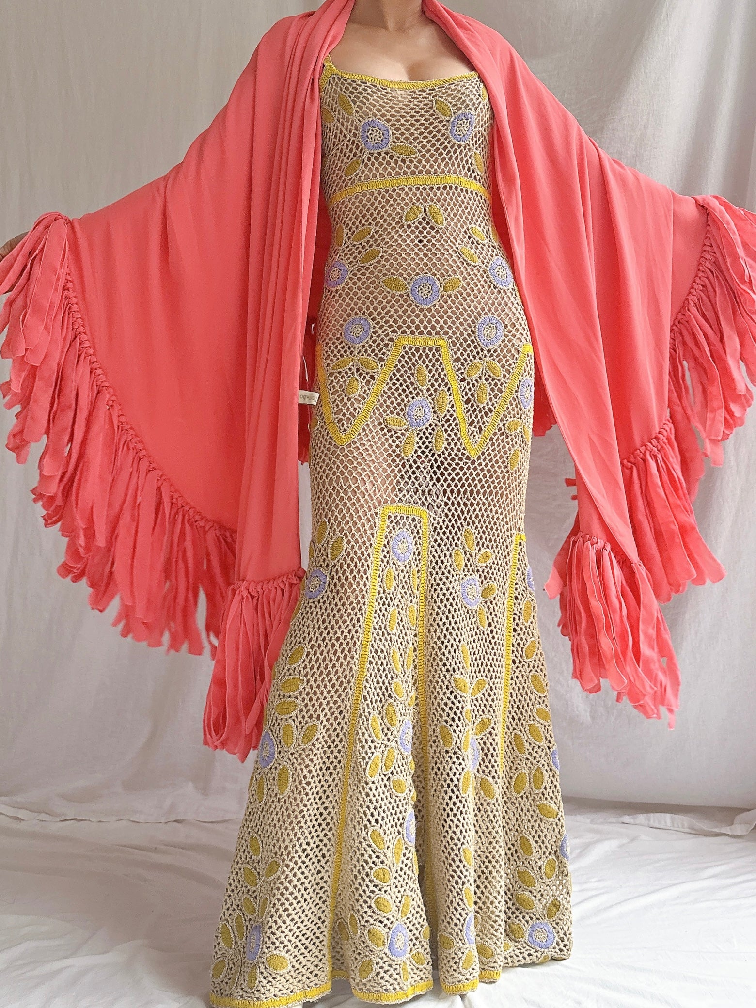 Vintage Chiffon Wrap - OSFM