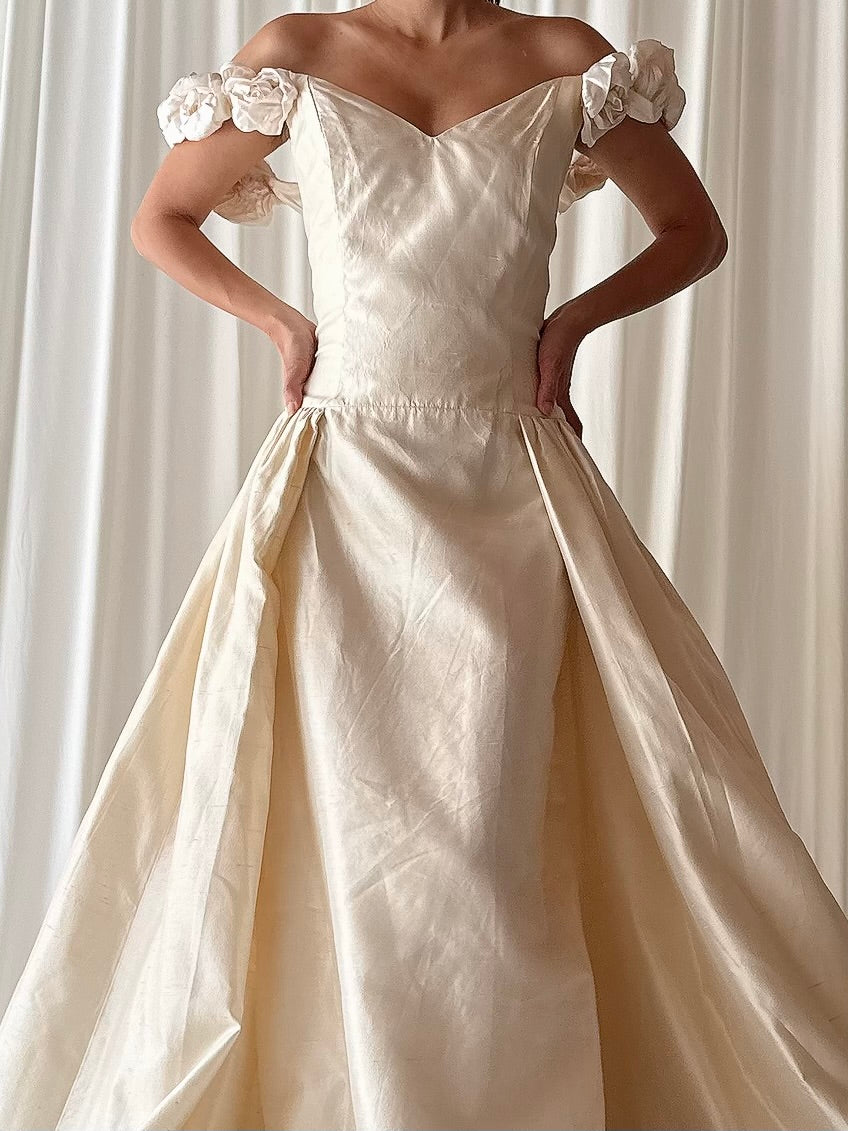Vintage Jim Hjelm Rosette Dress - S