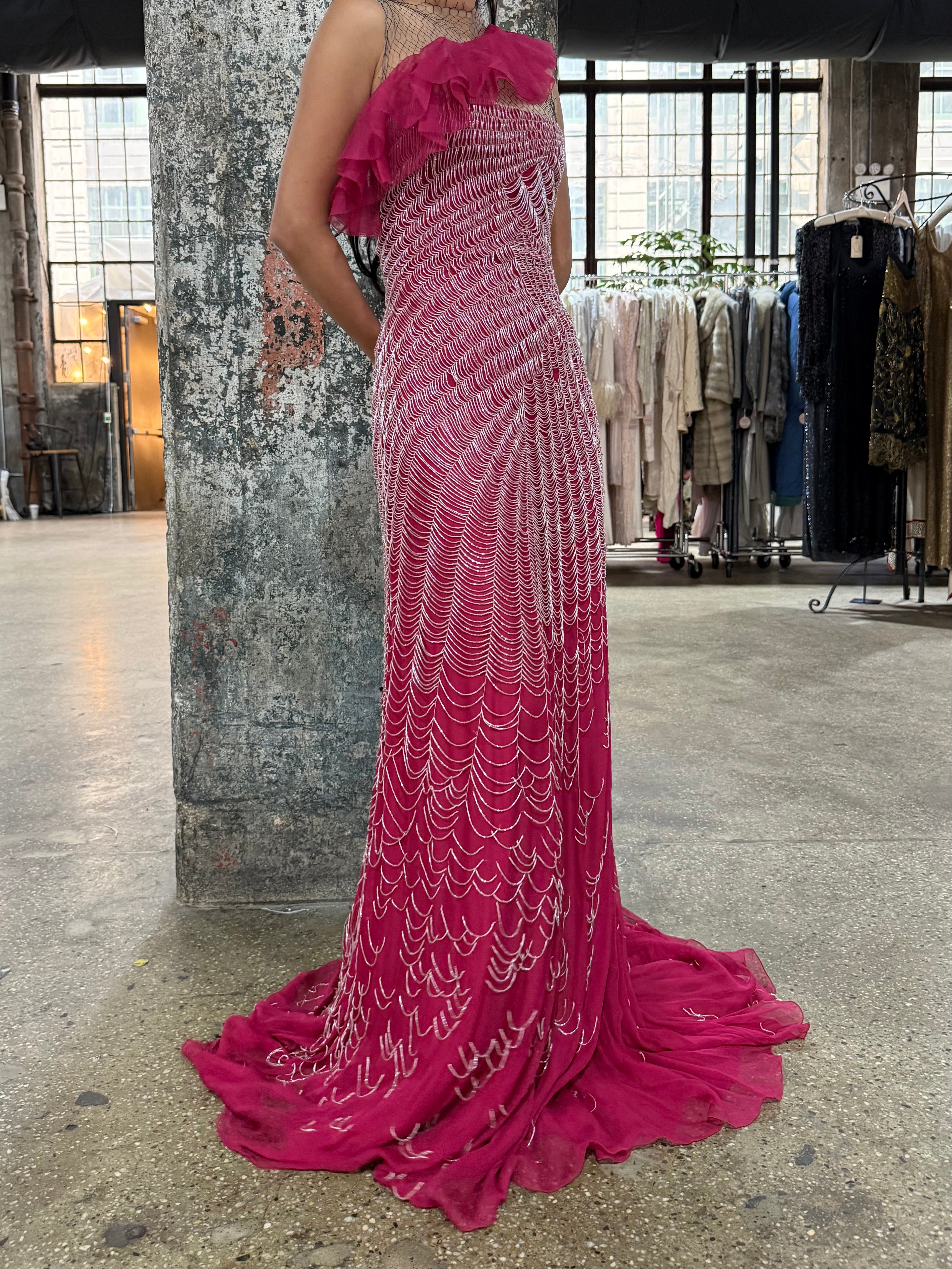 Vintage Valentino Silk Gown - S