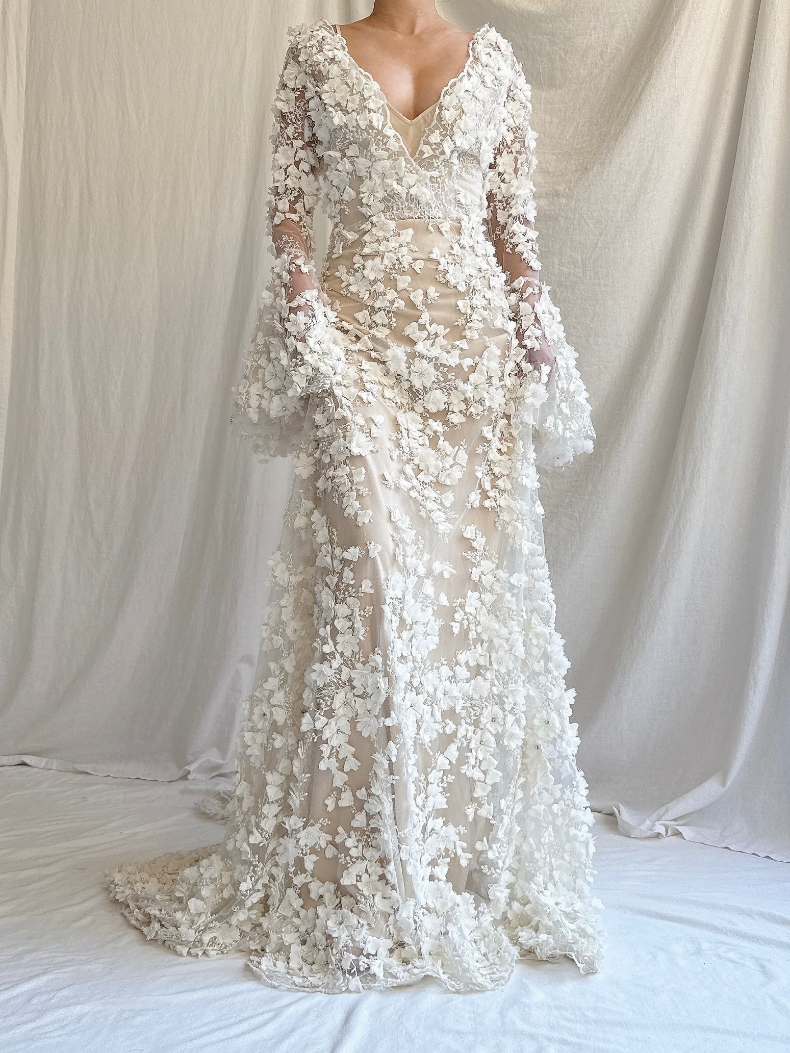 Gossamer Sample - Angel Sleeve Dress - S/6