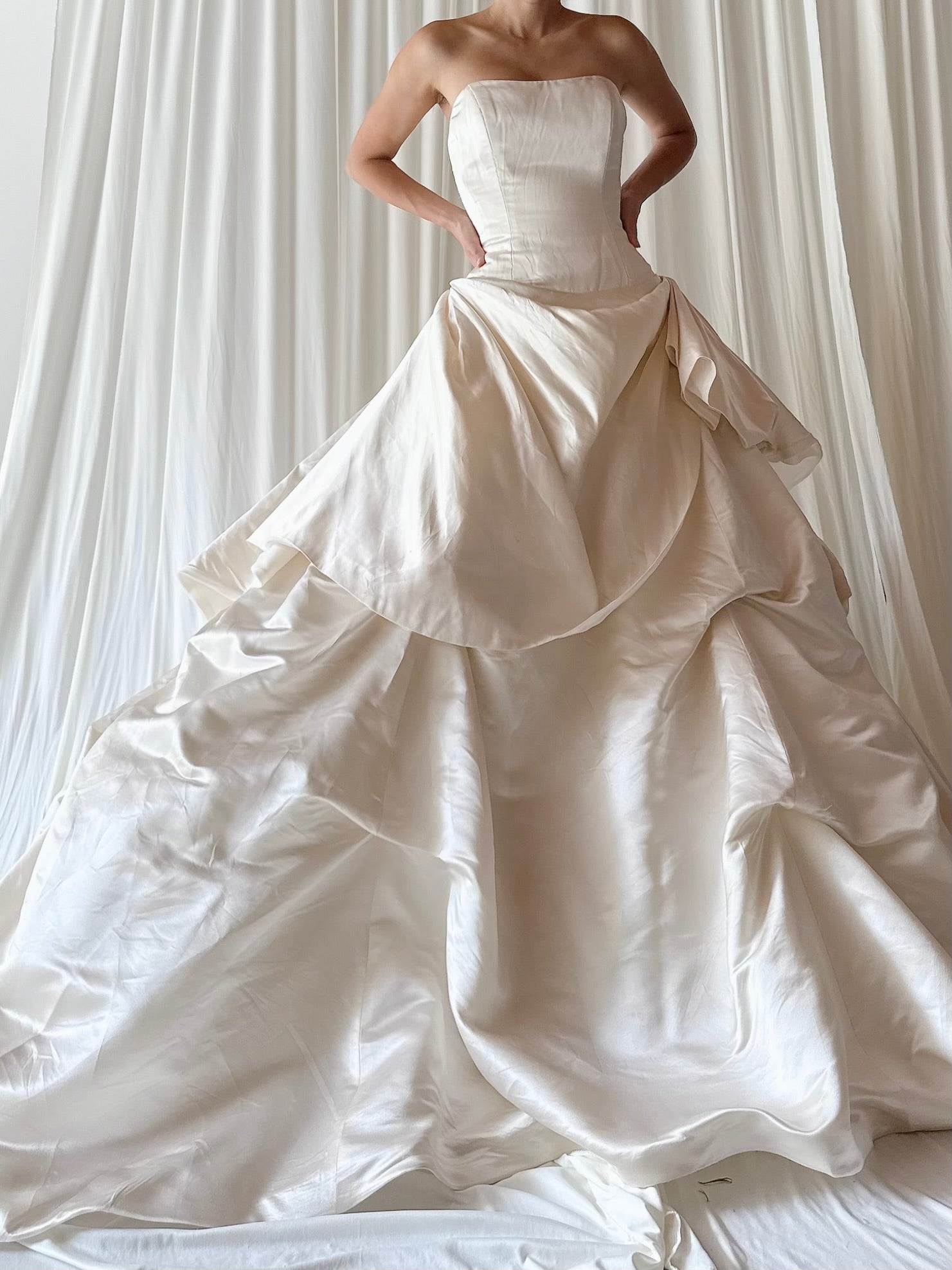 Vintage Anne Barge Silk Draped Gown - S/4
